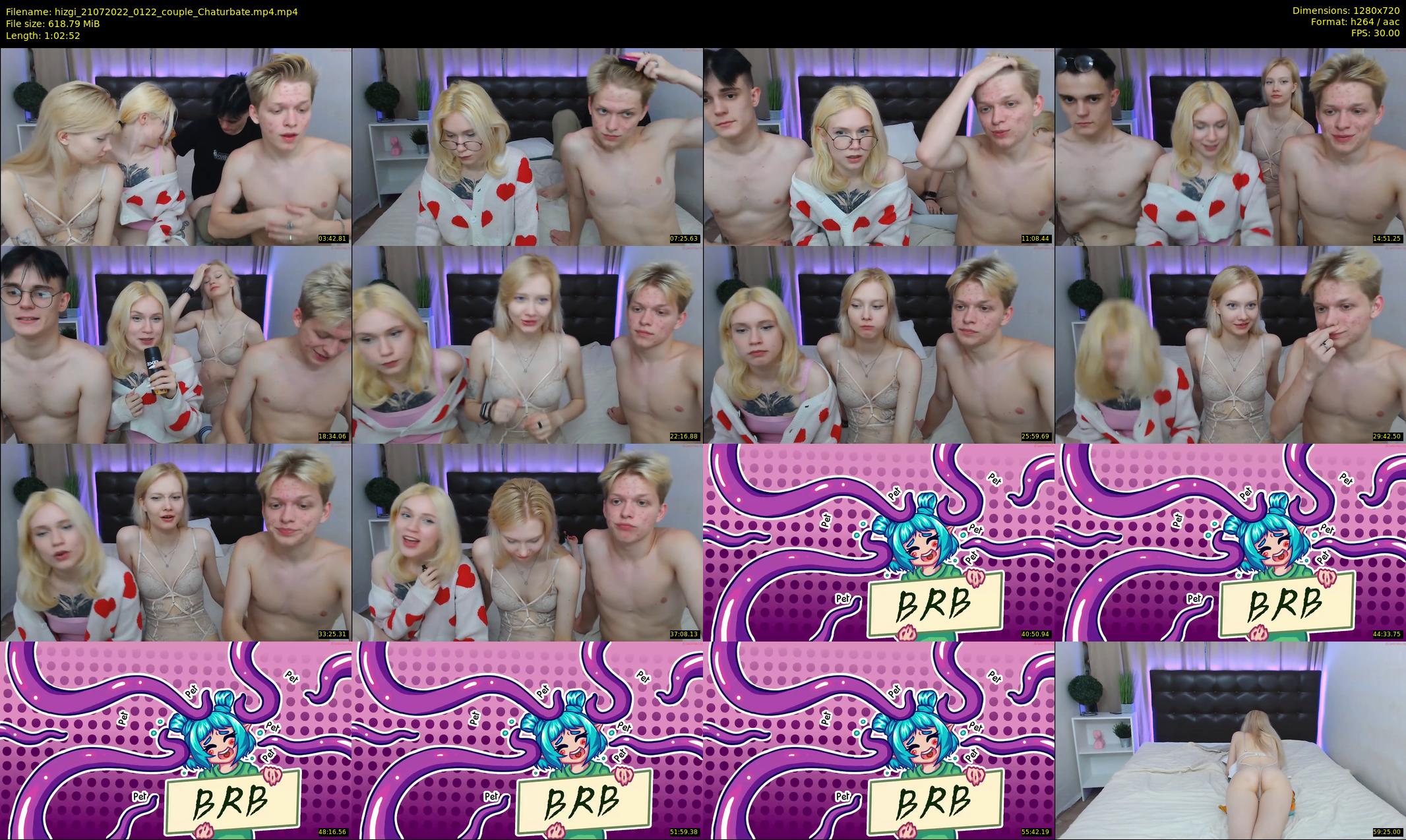 hizgi — 63 minute Chaturbate couple cam show recording, 720p, Jul 21, 2022