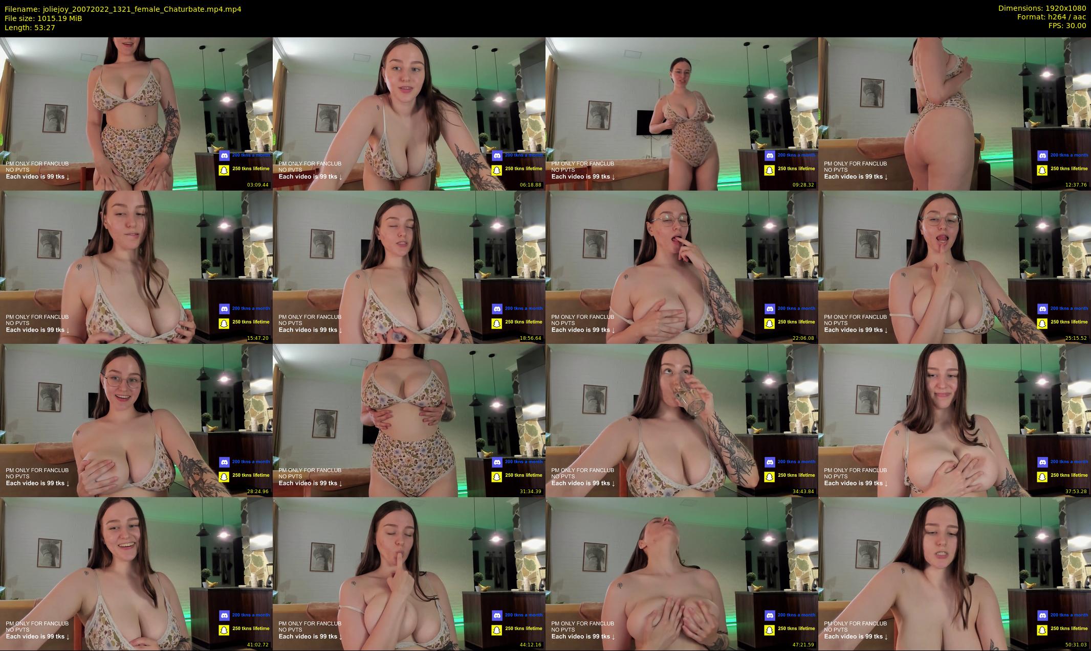 joliejoy — 54 minute Chaturbate female cam show recording, 1080p, Jul 20, 2022