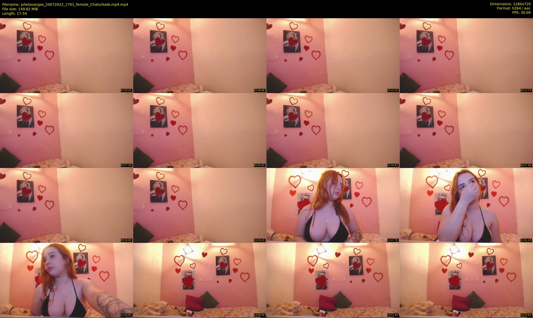 julietavargas — 18 minute Chaturbate female cam show recording, 720p, Jul 20, 2022