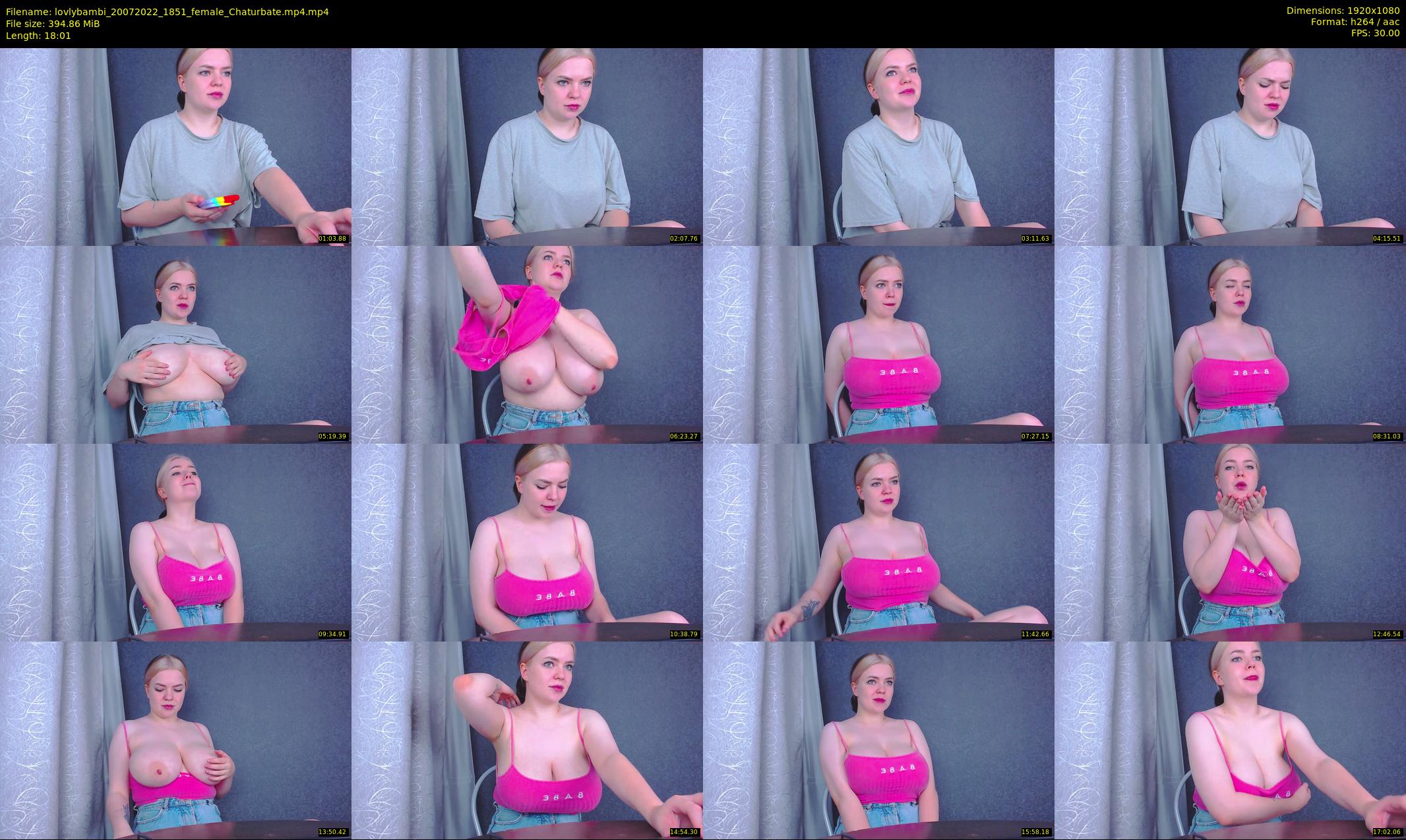 lovlybambi — 19 minute Chaturbate female cam show recording, 1080p, Jul 20, 2022