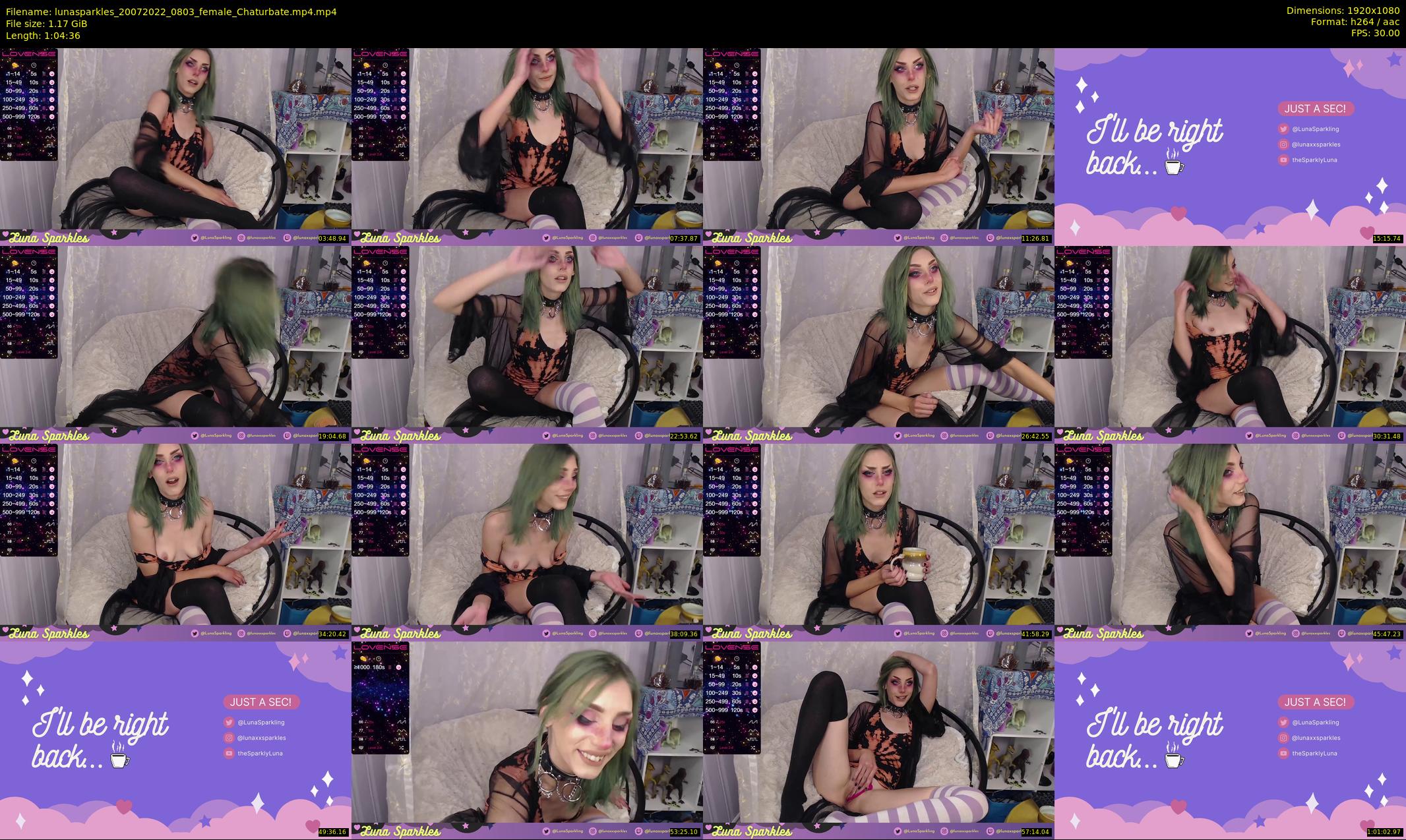 lunasparkles — 65 minute Chaturbate female cam show recording, 1080p, Jul 20, 2022