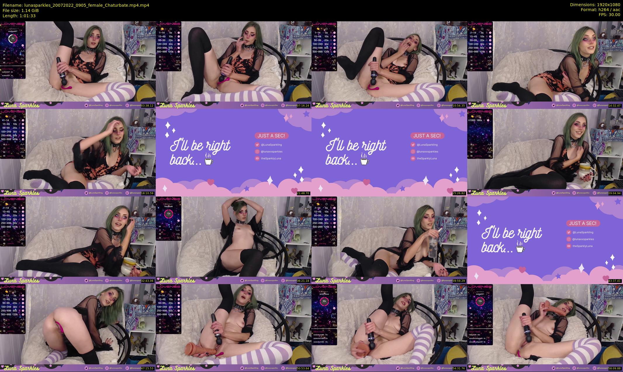 lunasparkles — 62 minute Chaturbate female cam show recording, 1080p, Jul 20, 2022