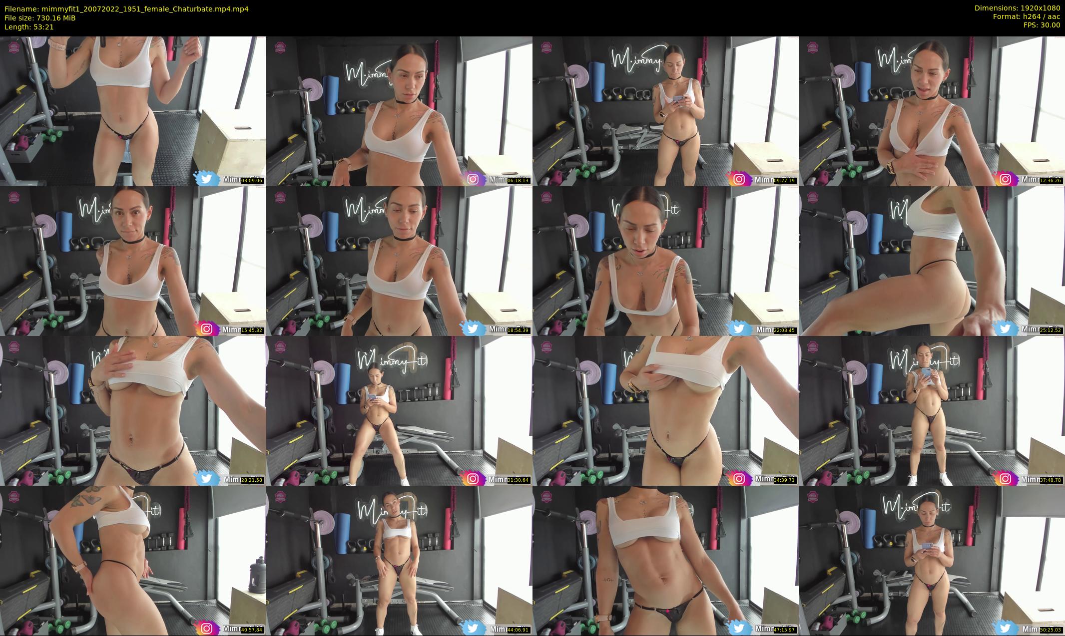 mimmyfit1 — 54 minute Chaturbate female cam show recording, 1080p, Jul 20, 2022