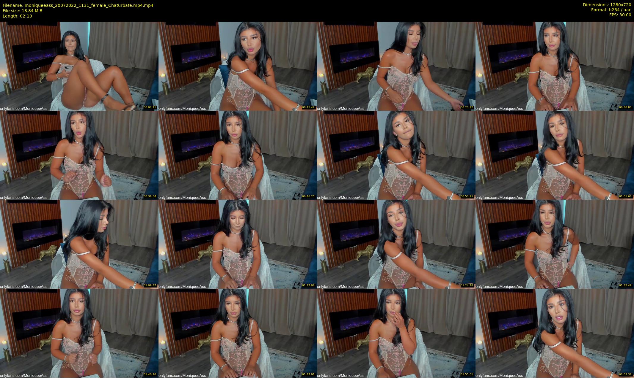 moniqueeass — 3 minute Chaturbate female cam show recording, 720p, Jul 20, 2022
