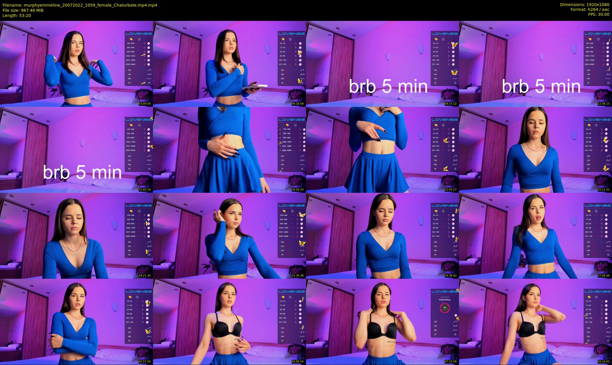 murphyemmeline — 54 minute Chaturbate female cam show recording, 1080p, Jul 20, 2022