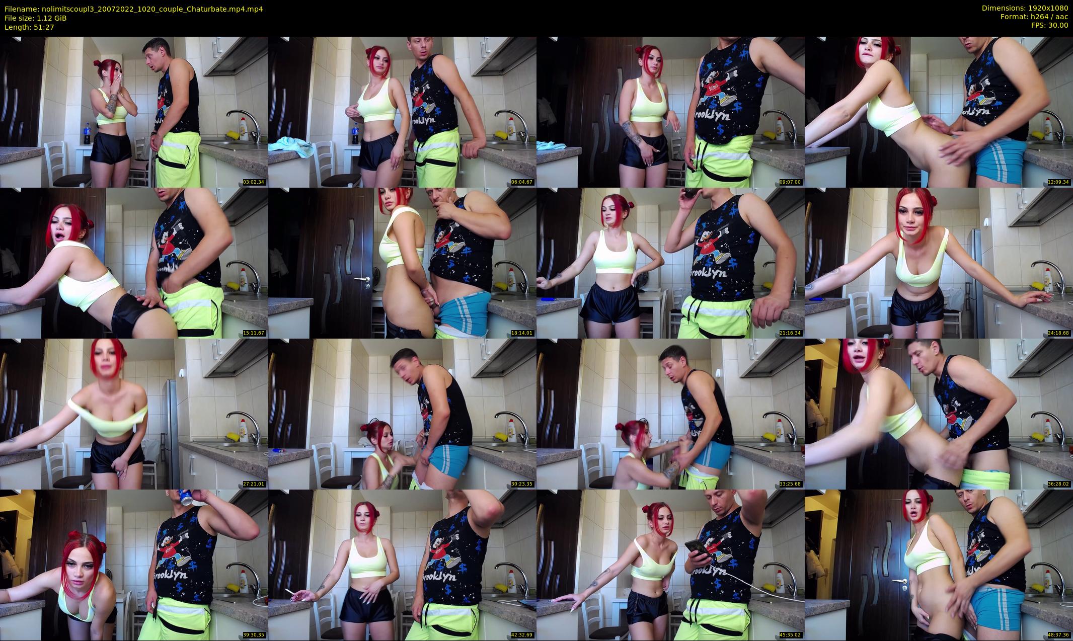 nolimitscoupl3 — 52 minute Chaturbate couple cam show recording, 1080p, Jul 20, 2022