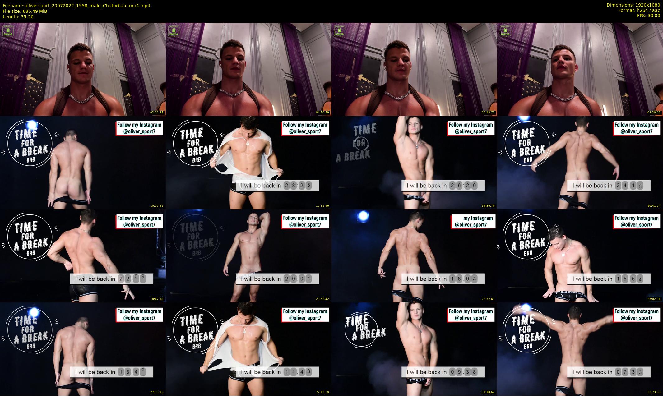 oliversport — 36 minute Chaturbate male cam show recording, 1080p, Jul 20, 2022
