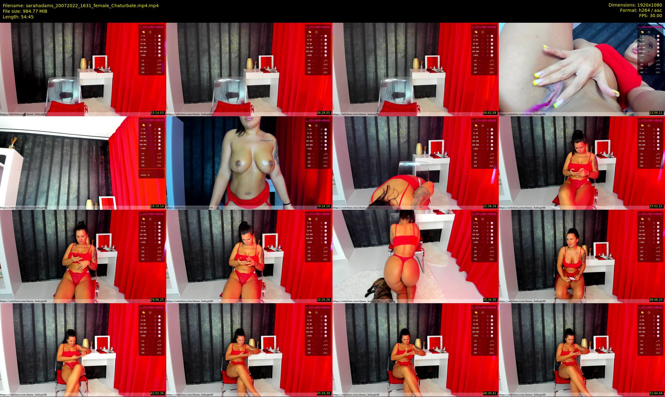 sarahadams — 55 minute Chaturbate female cam show recording, 1080p, Jul 20, 2022