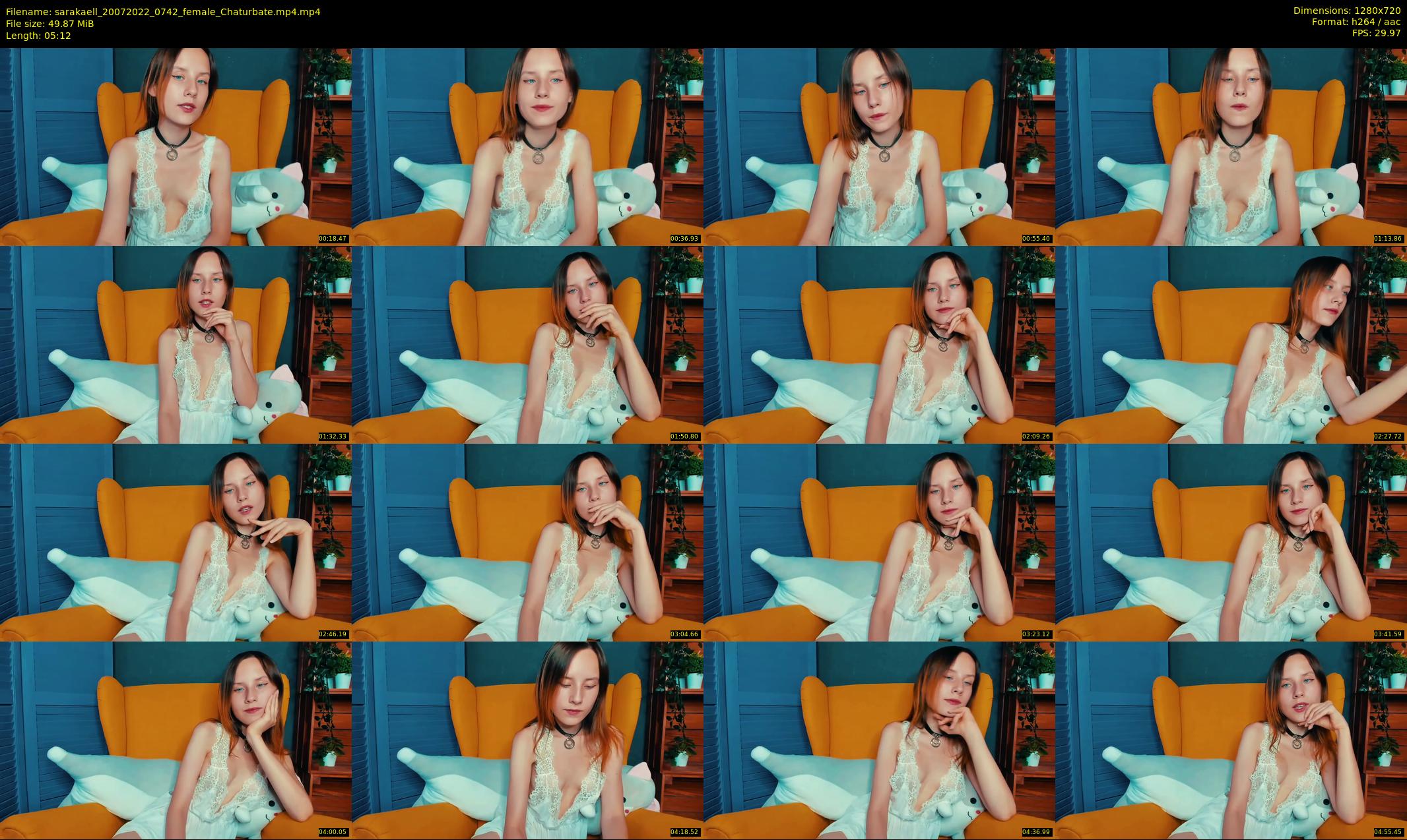 sarakaell — 6 minute Chaturbate female cam show recording, 720p, Jul 20, 2022