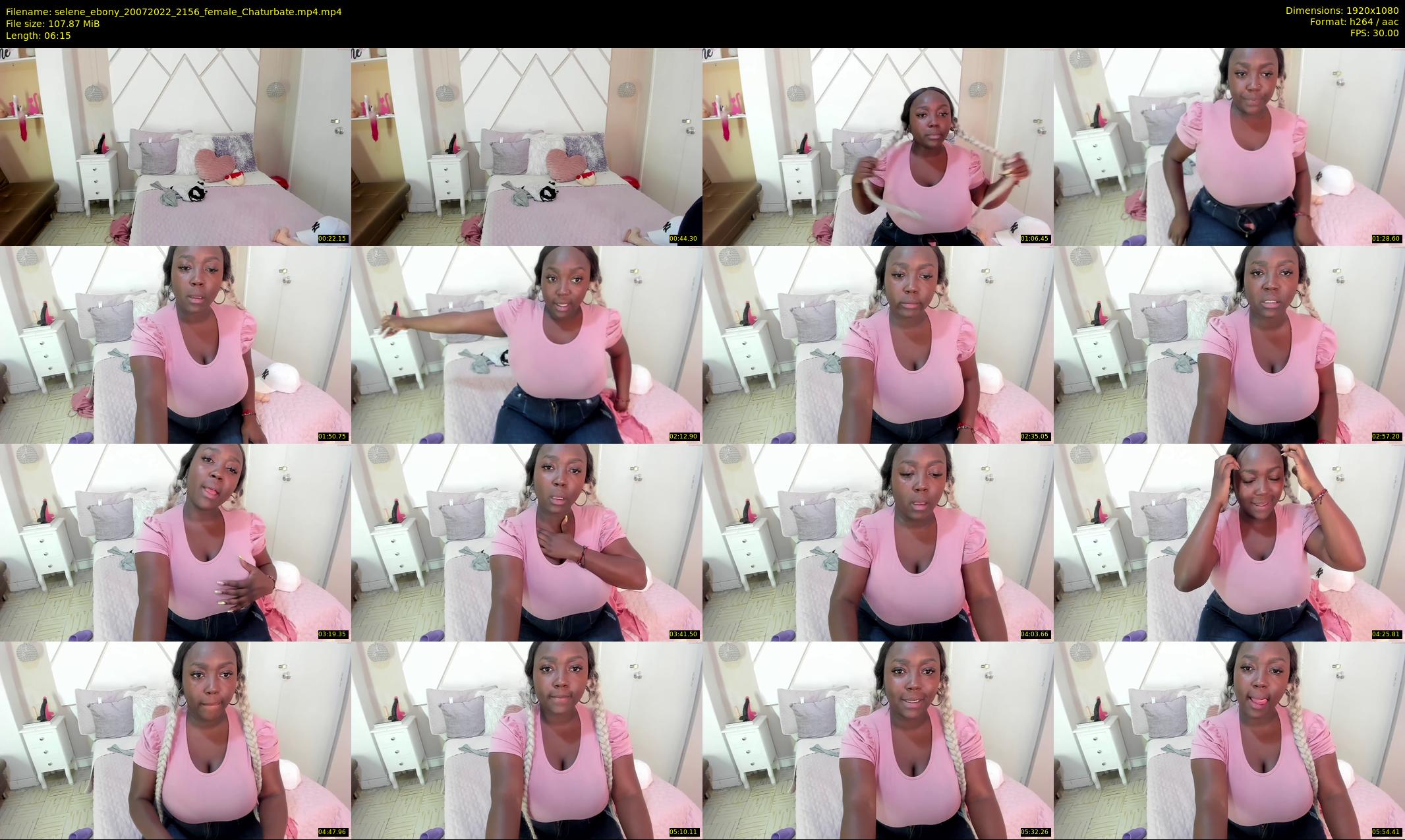 selene_ebony — 7 minute Chaturbate female cam show recording, 1080p, Jul 20, 2022