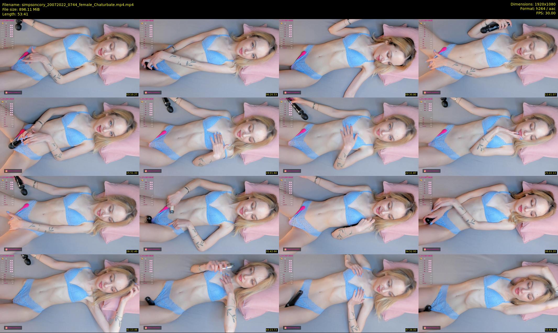simpsoncory — 54 minute Chaturbate female cam show recording, 1080p, Jul 20, 2022