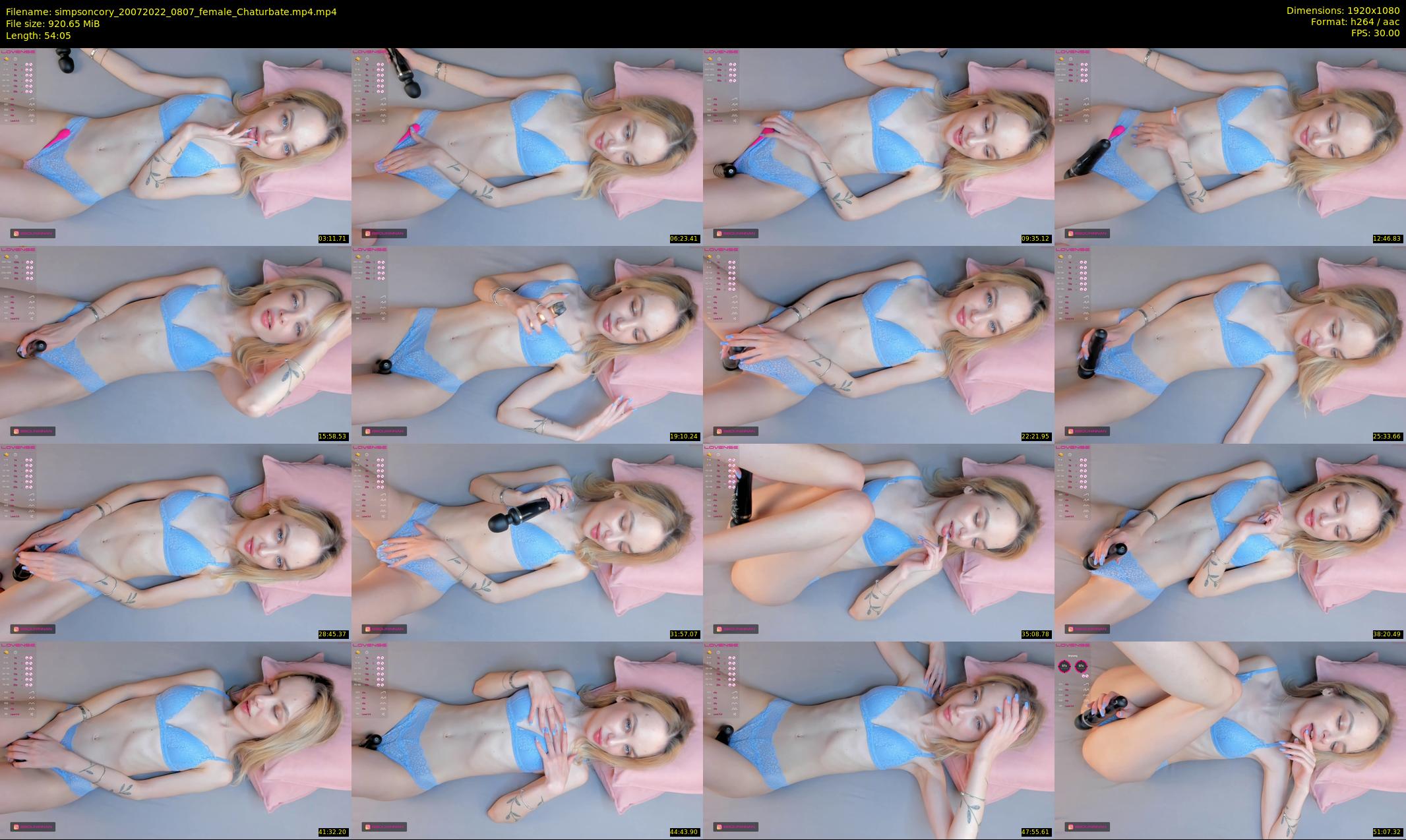 simpsoncory — 55 minute Chaturbate female cam show recording, 1080p, Jul 20, 2022