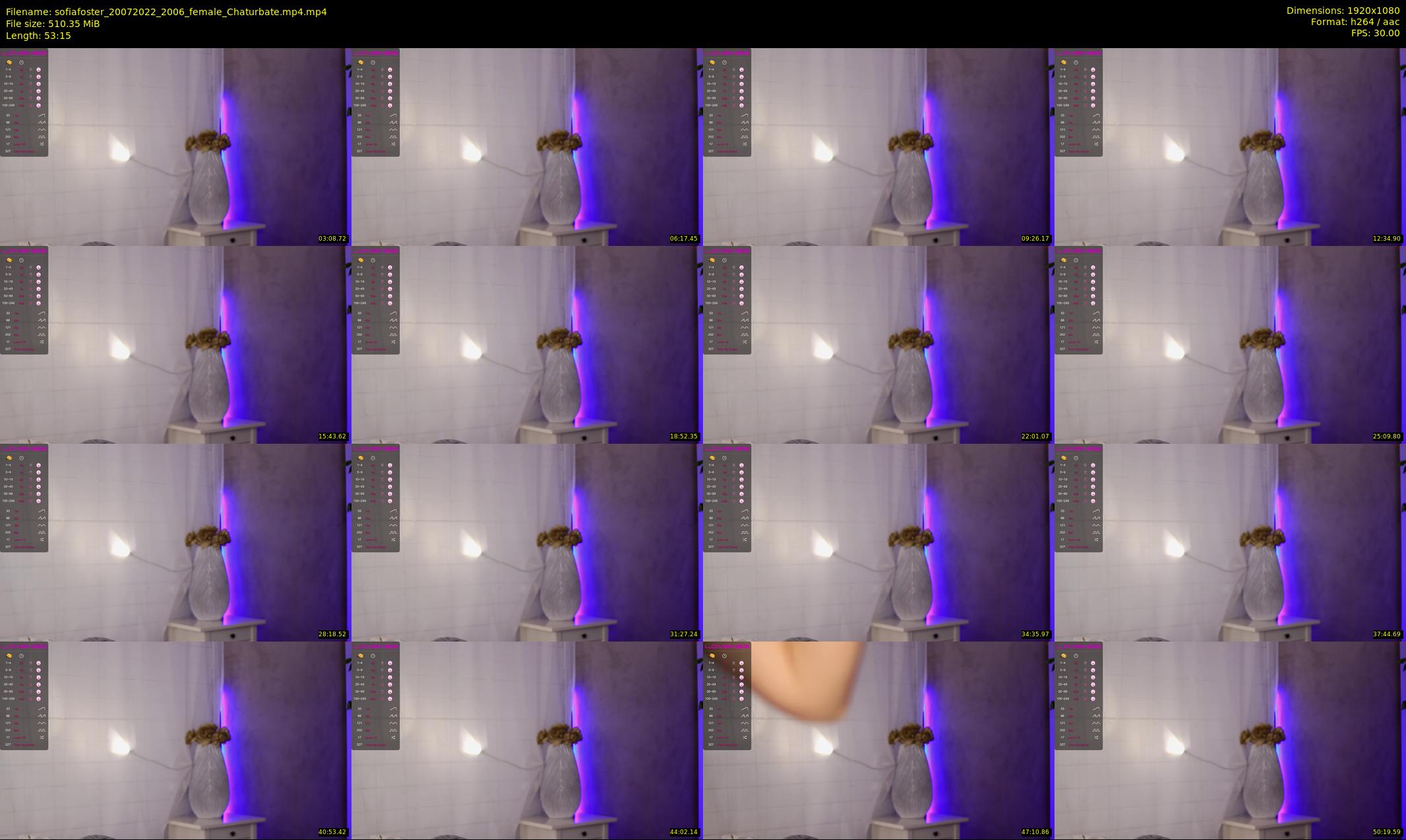 sofiafoster — 54 minute Chaturbate female cam show recording, 1080p, Jul 20, 2022