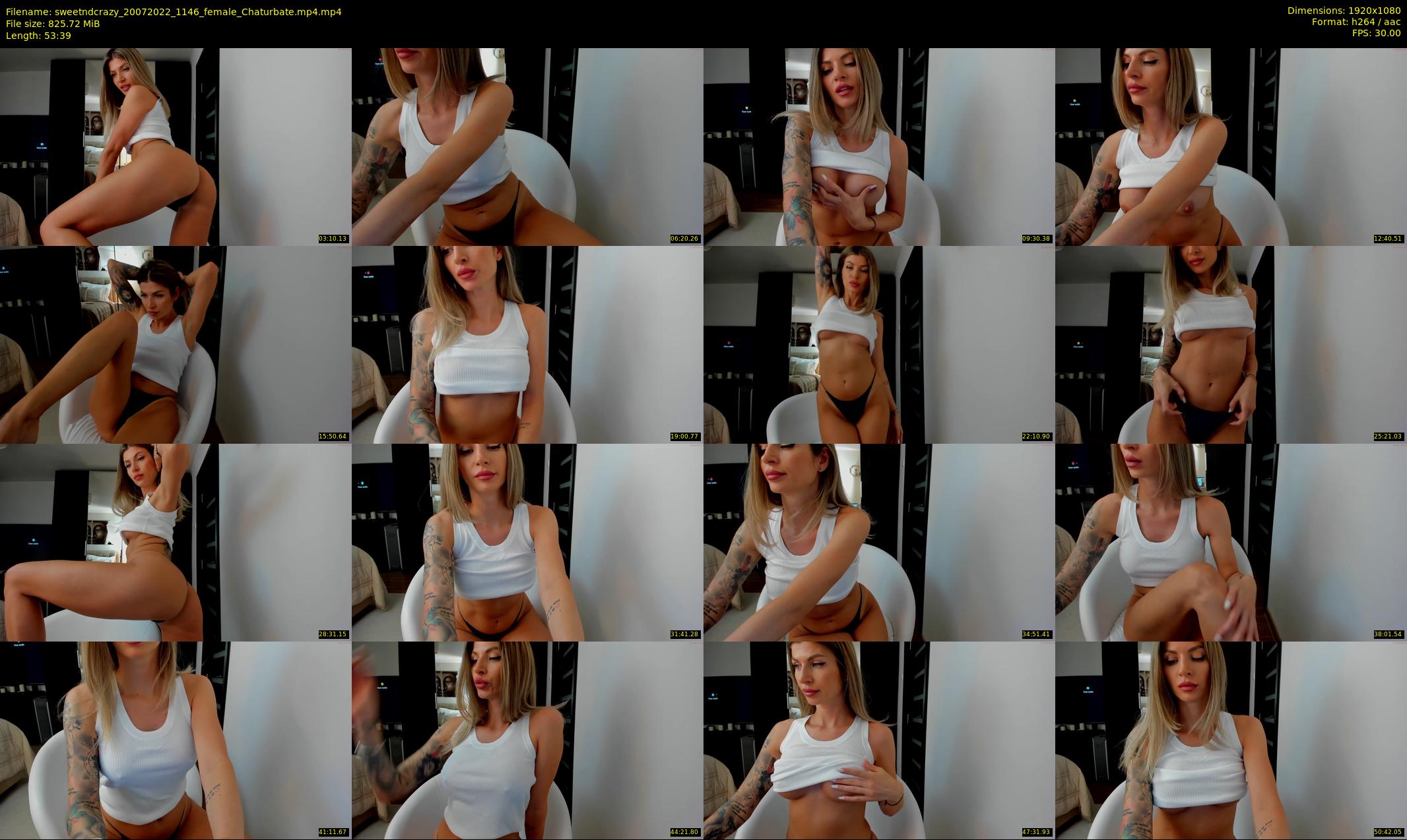 sweetndcrazy — 54 minute Chaturbate female cam show recording, 1080p, Jul 20, 2022