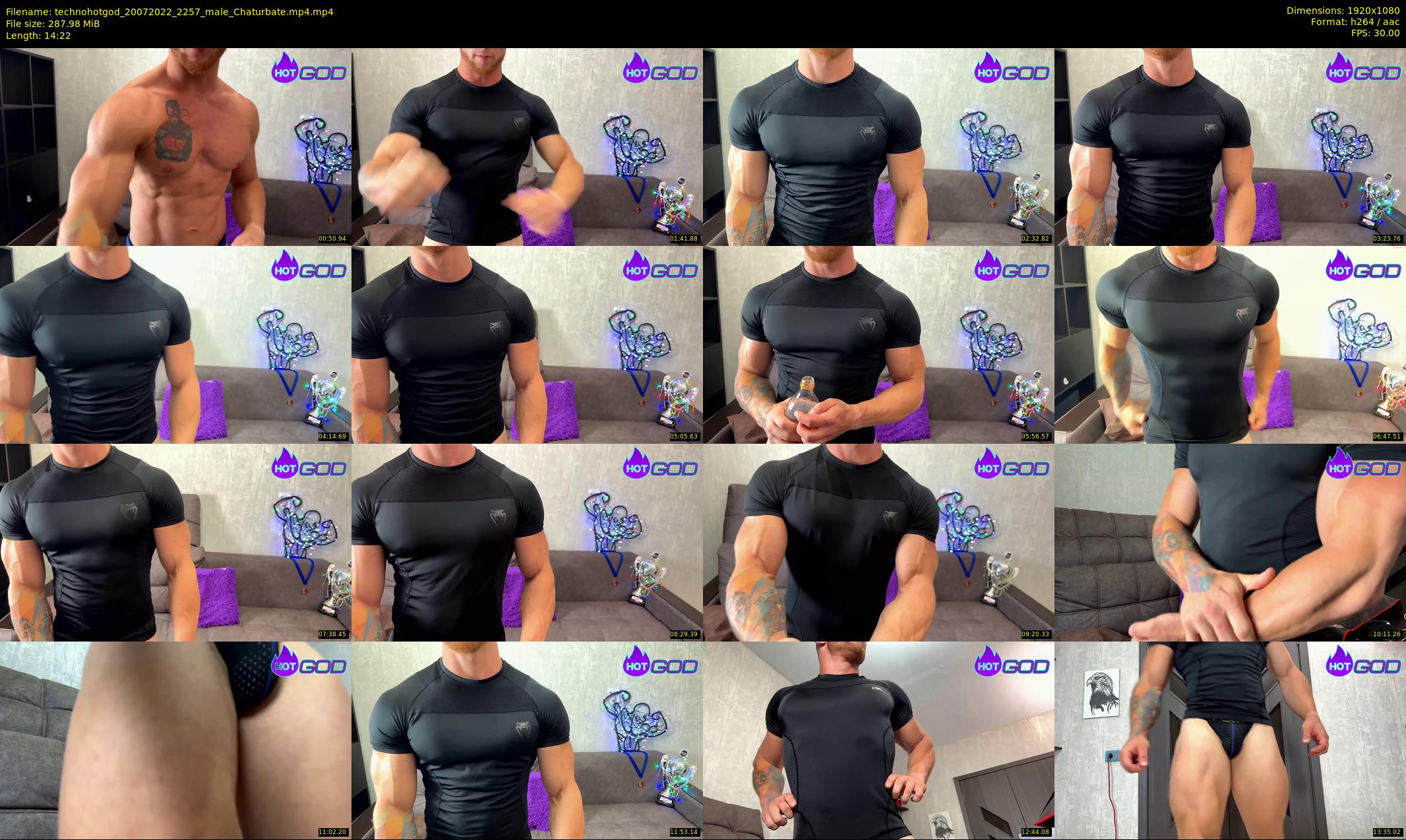 technohotgod — 15 minute Chaturbate male cam show recording, 1080p, Jul 20, 2022
