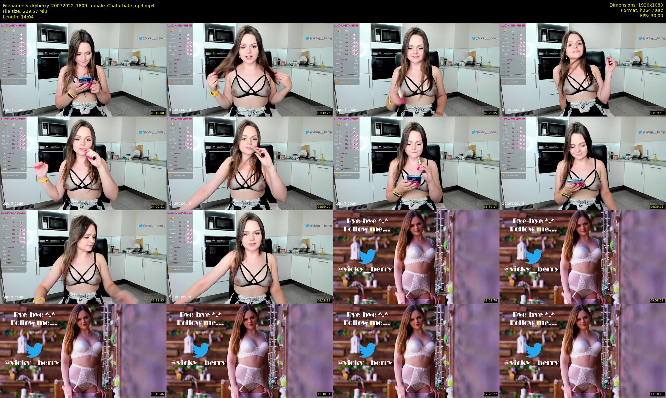 vickyberry — 15 minute Chaturbate female cam show recording, 1080p, Jul 20, 2022