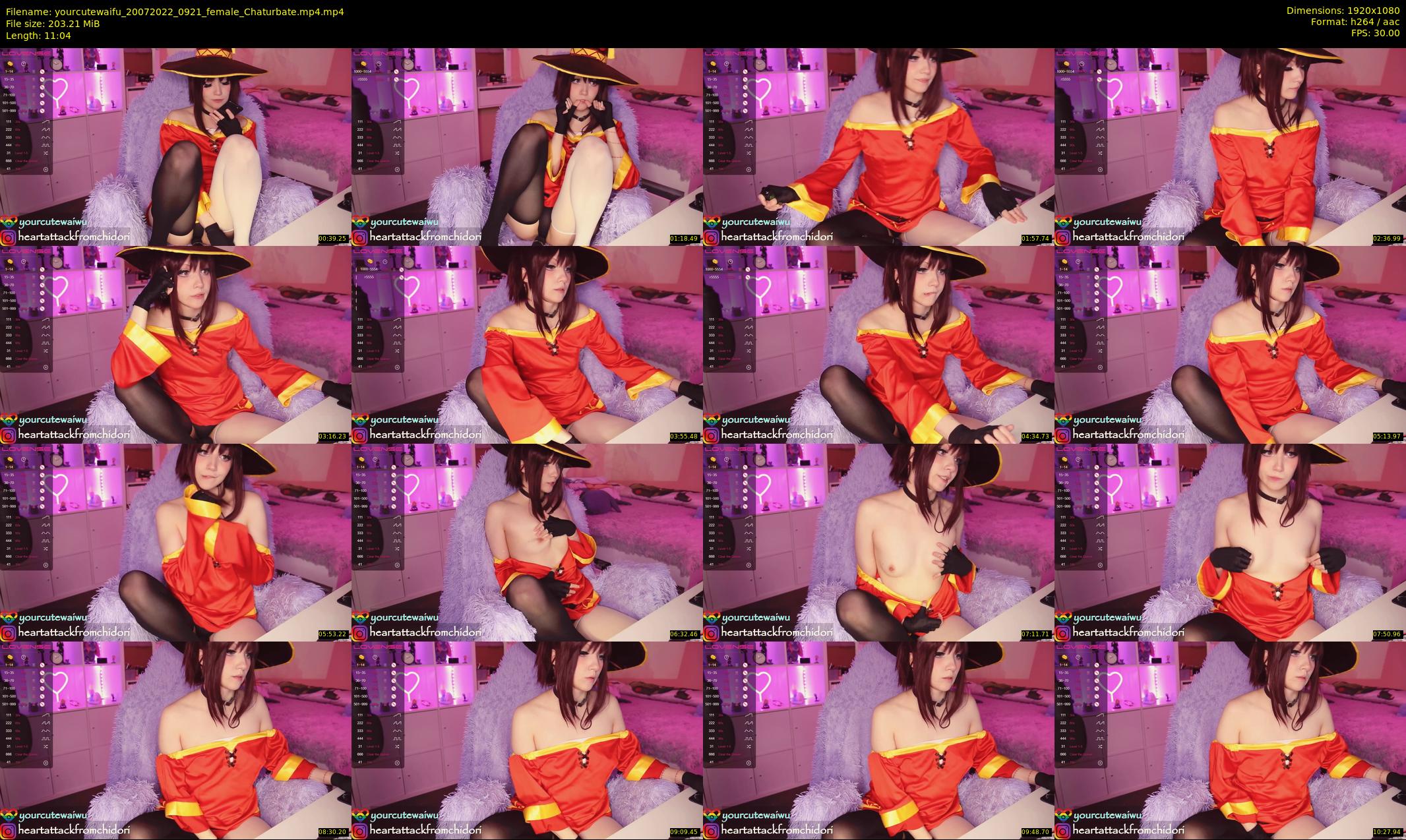 yourcutewaifu — 12 minute Chaturbate female cam show recording, 1080p, Jul 20, 2022