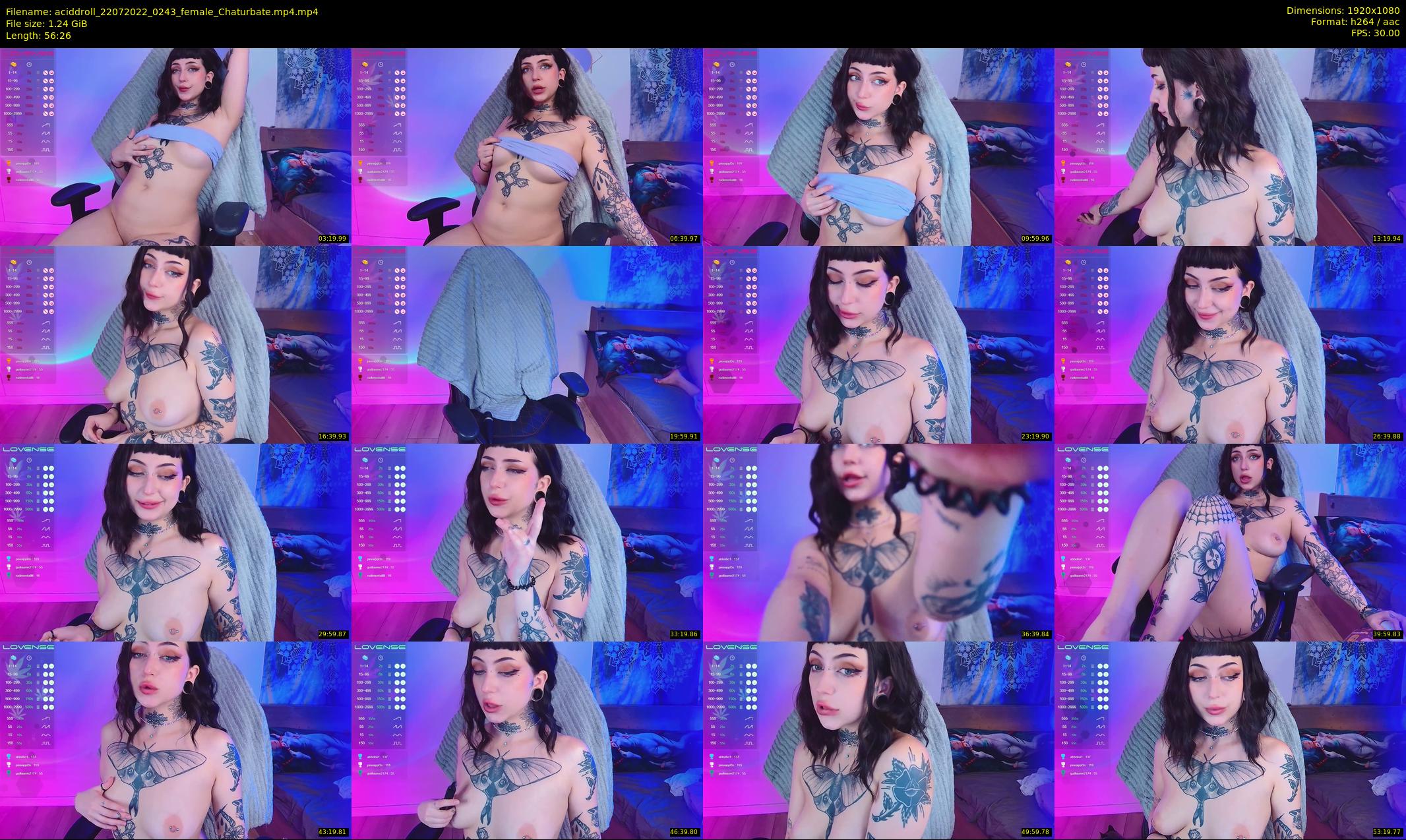 aciddroll — 57 minute Chaturbate female cam show recording, 1080p, Jul 22, 2022