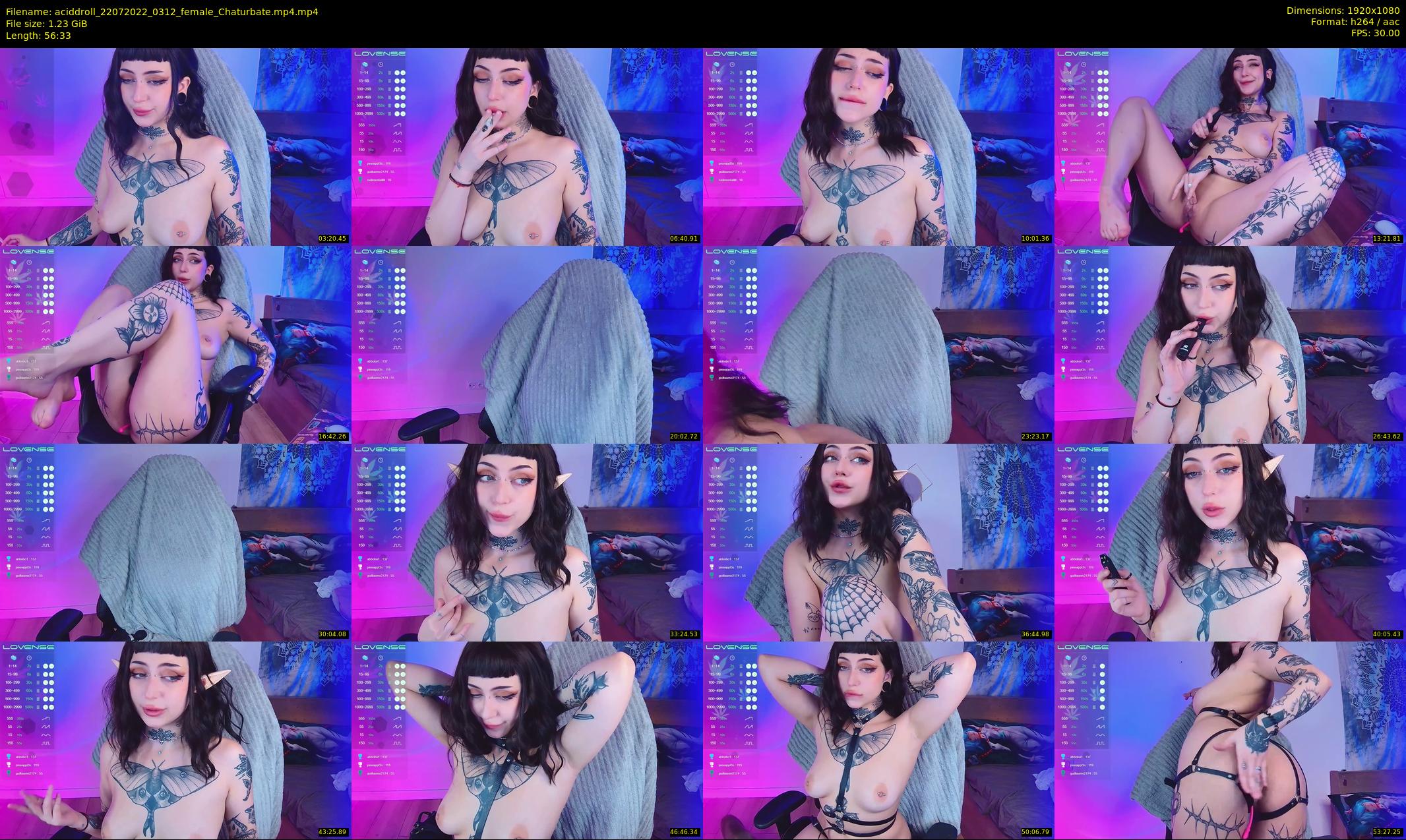 aciddroll — 57 minute Chaturbate female cam show recording, 1080p, Jul 22, 2022