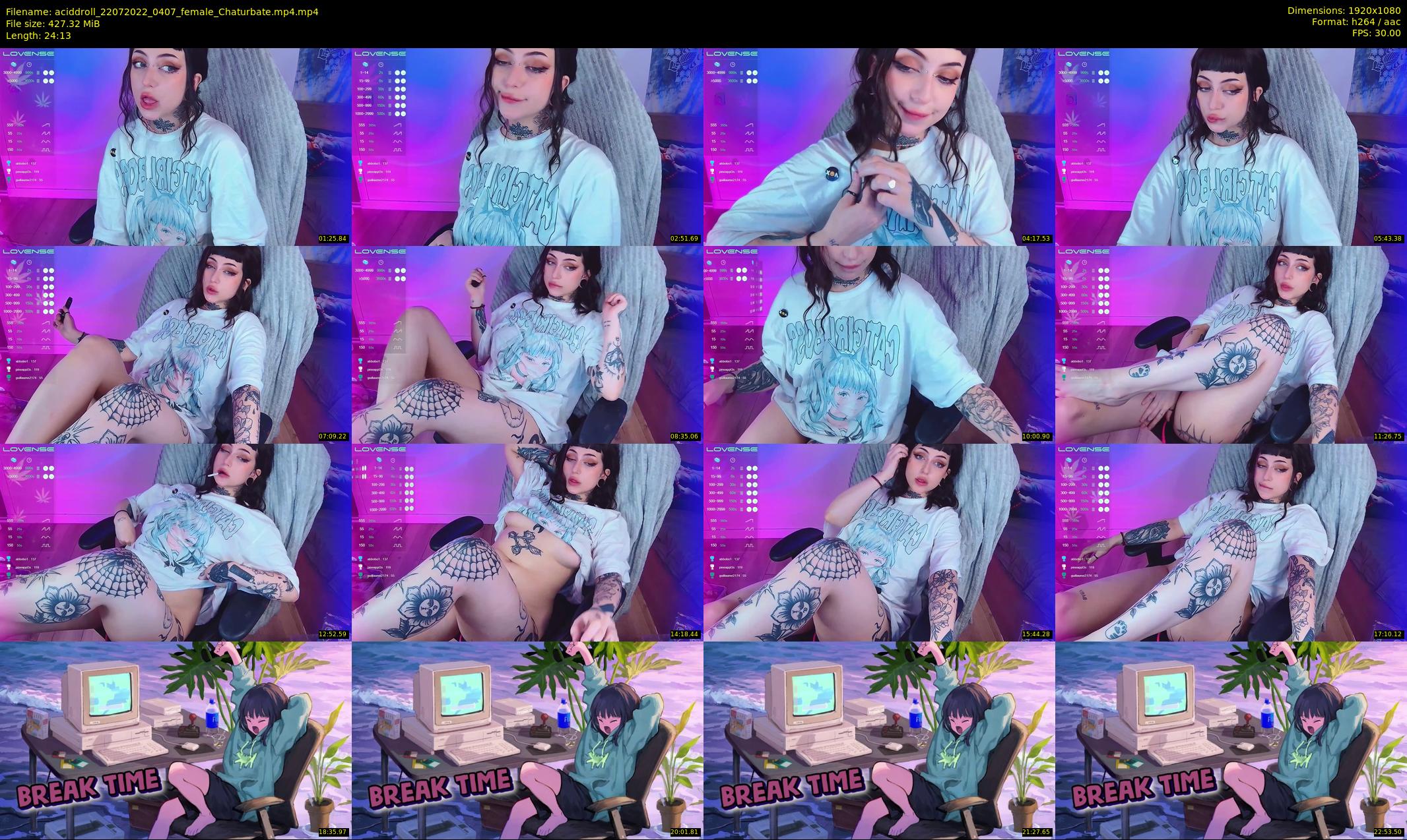 aciddroll — 25 minute Chaturbate female cam show recording, 1080p, Jul 22, 2022