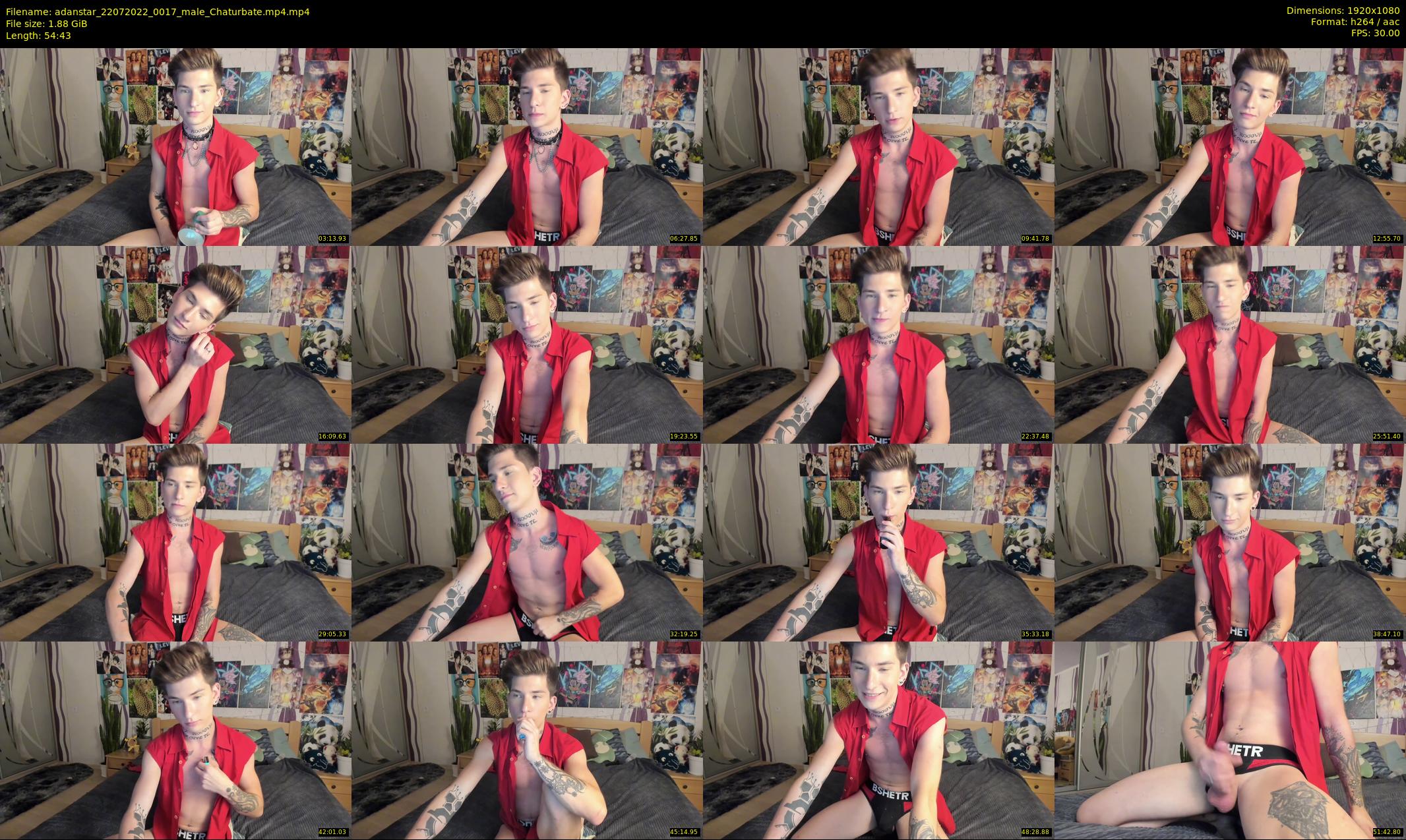adanstar — 55 minute Chaturbate male cam show recording, 1080p, Jul 22, 2022