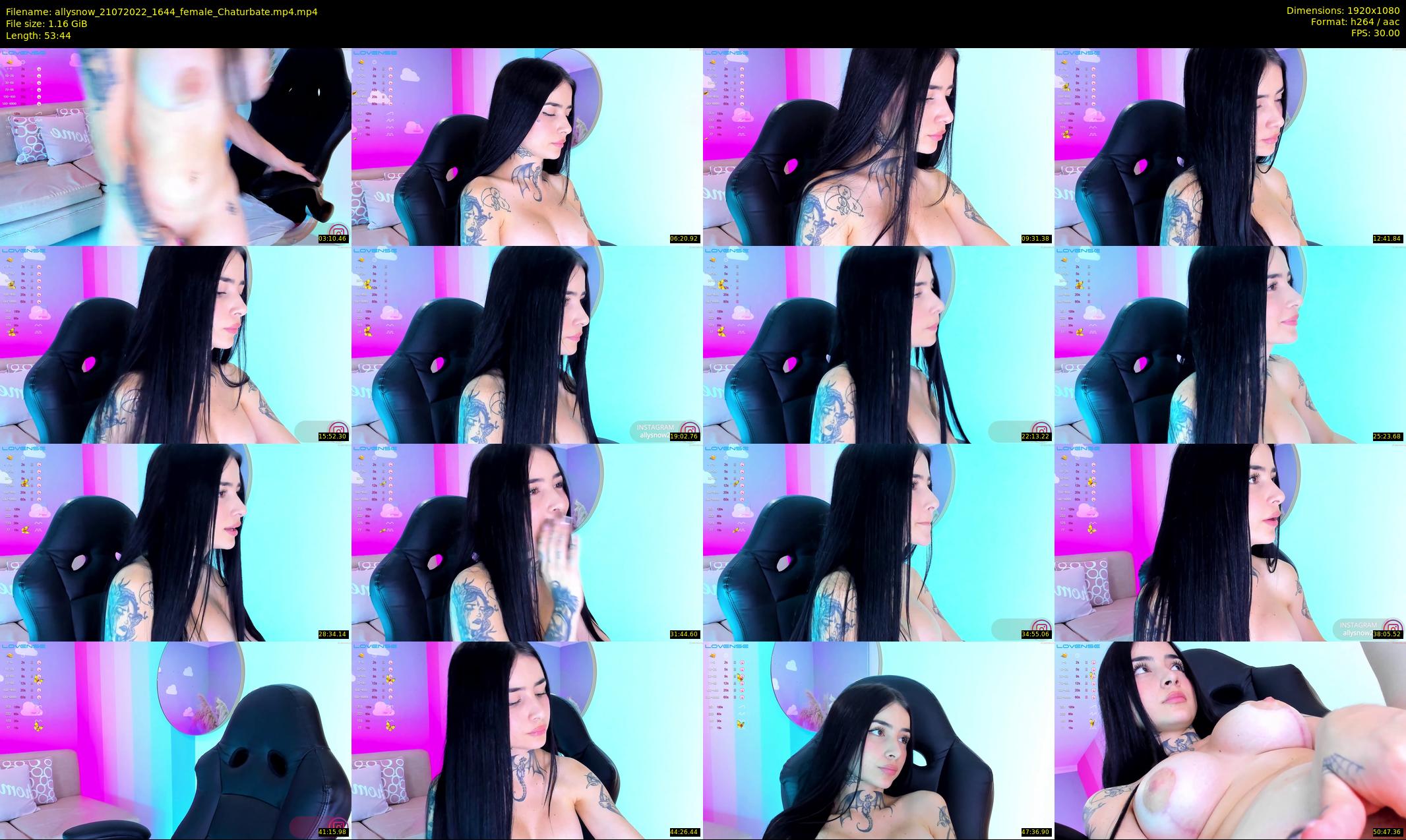 allysnow — 54 minute Chaturbate female cam show recording, 1080p, Jul 21, 2022