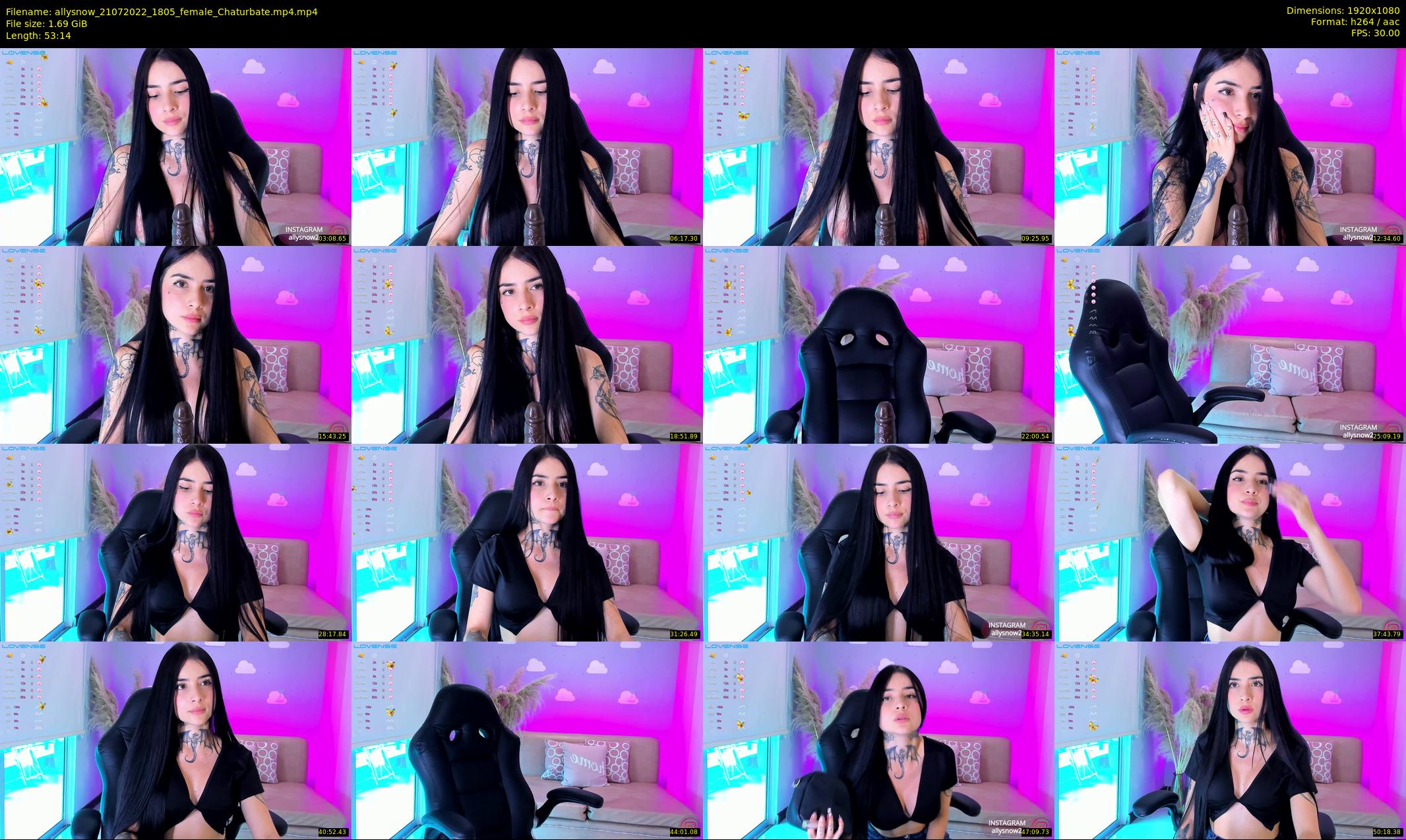 allysnow — 54 minute Chaturbate female cam show recording, 1080p, Jul 21, 2022