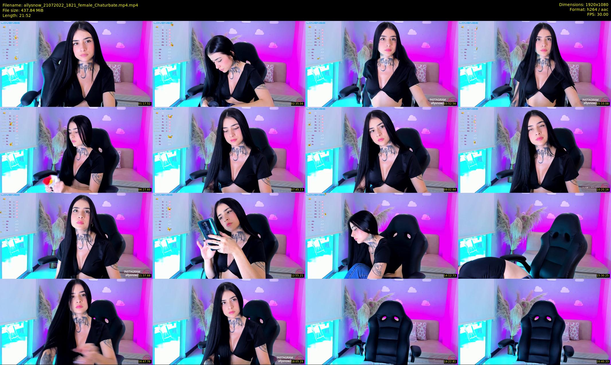 allysnow — 22 minute Chaturbate female cam show recording, 1080p, Jul 21, 2022