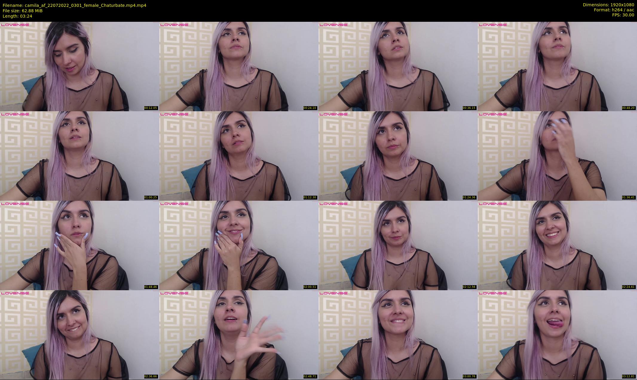 camila_af — 4 minute Chaturbate female cam show recording, 1080p, Jul 22, 2022