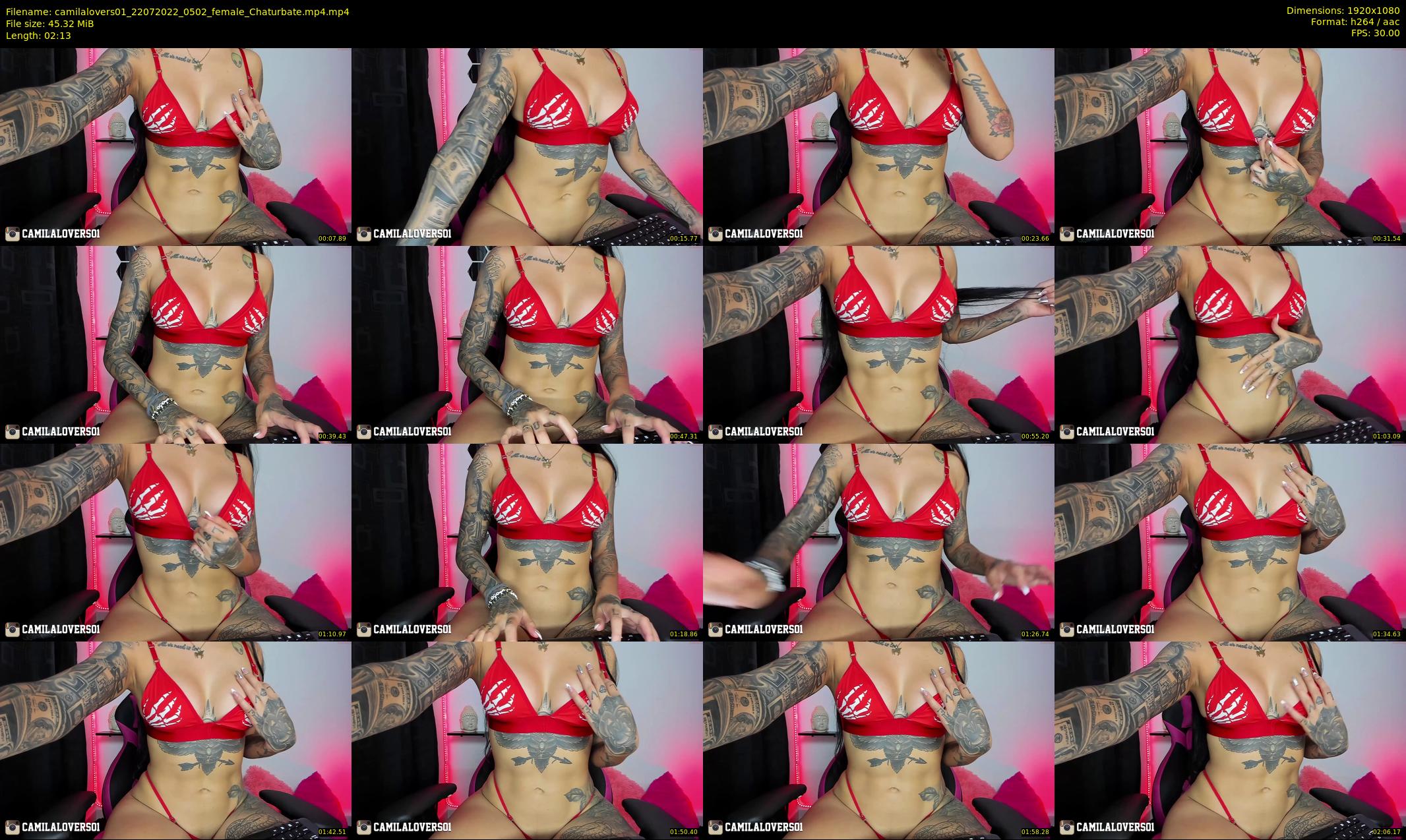 camilalovers01 — 3 minute Chaturbate female cam show recording, 1080p, Jul 22, 2022