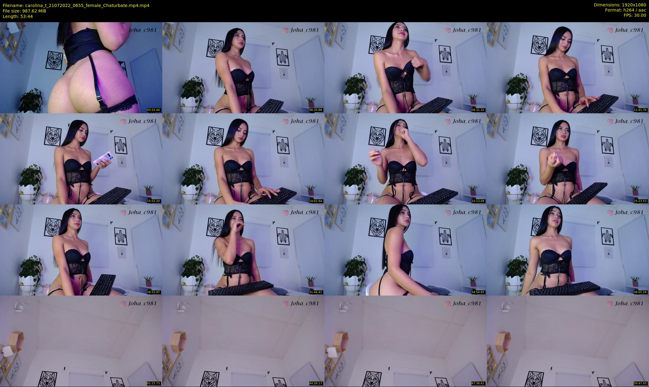 carolina_t — 54 minute Chaturbate female cam show recording, 1080p, Jul 21, 2022