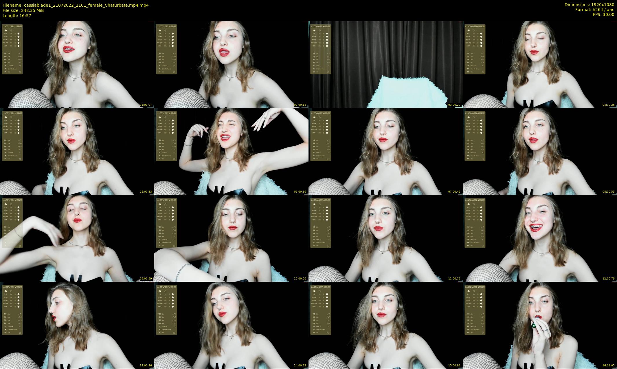 cassiablade1 — 17 minute Chaturbate female cam show recording, 1080p, Jul 21, 2022
