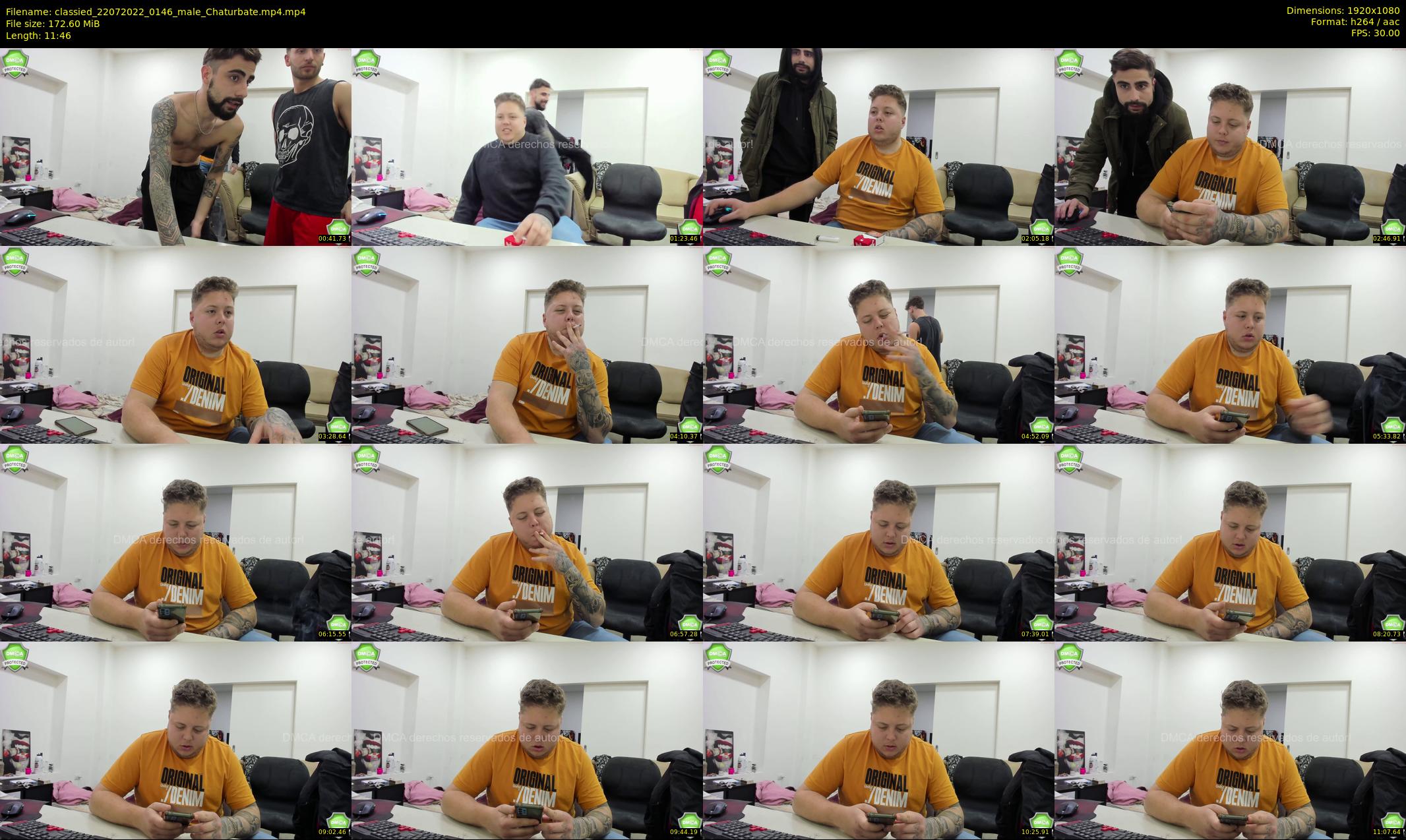classied — 12 minute Chaturbate male cam show recording, 1080p, Jul 22, 2022