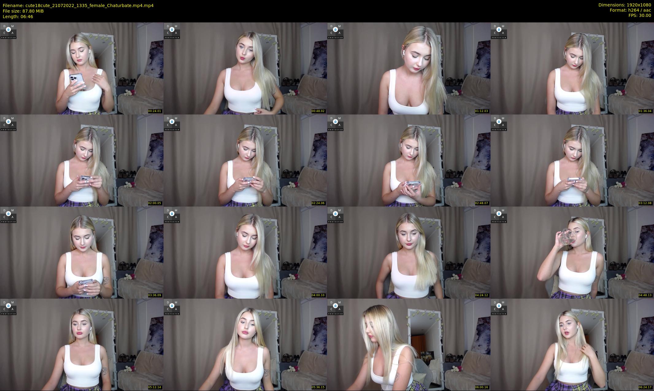 cute18cute — 7 minute Chaturbate female cam show recording, 1080p, Jul 21, 2022