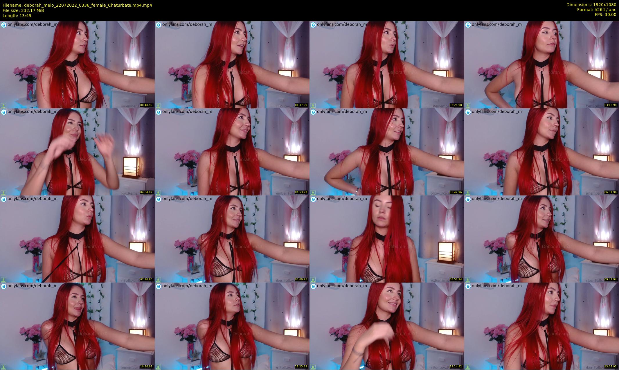 deborah_melo — 14 minute Chaturbate female cam show recording, 1080p, Jul 22, 2022