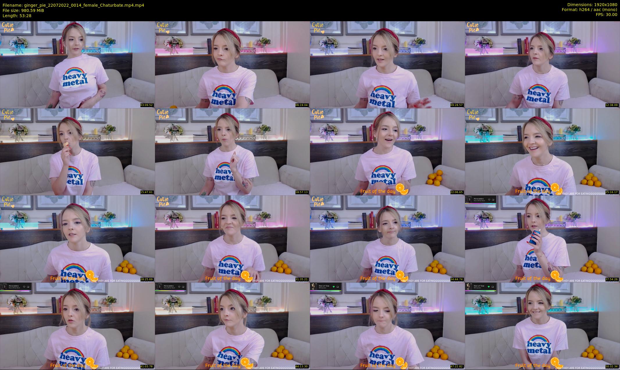 ginger_pie — 54 minute Chaturbate female cam show recording, 1080p, Jul 22, 2022