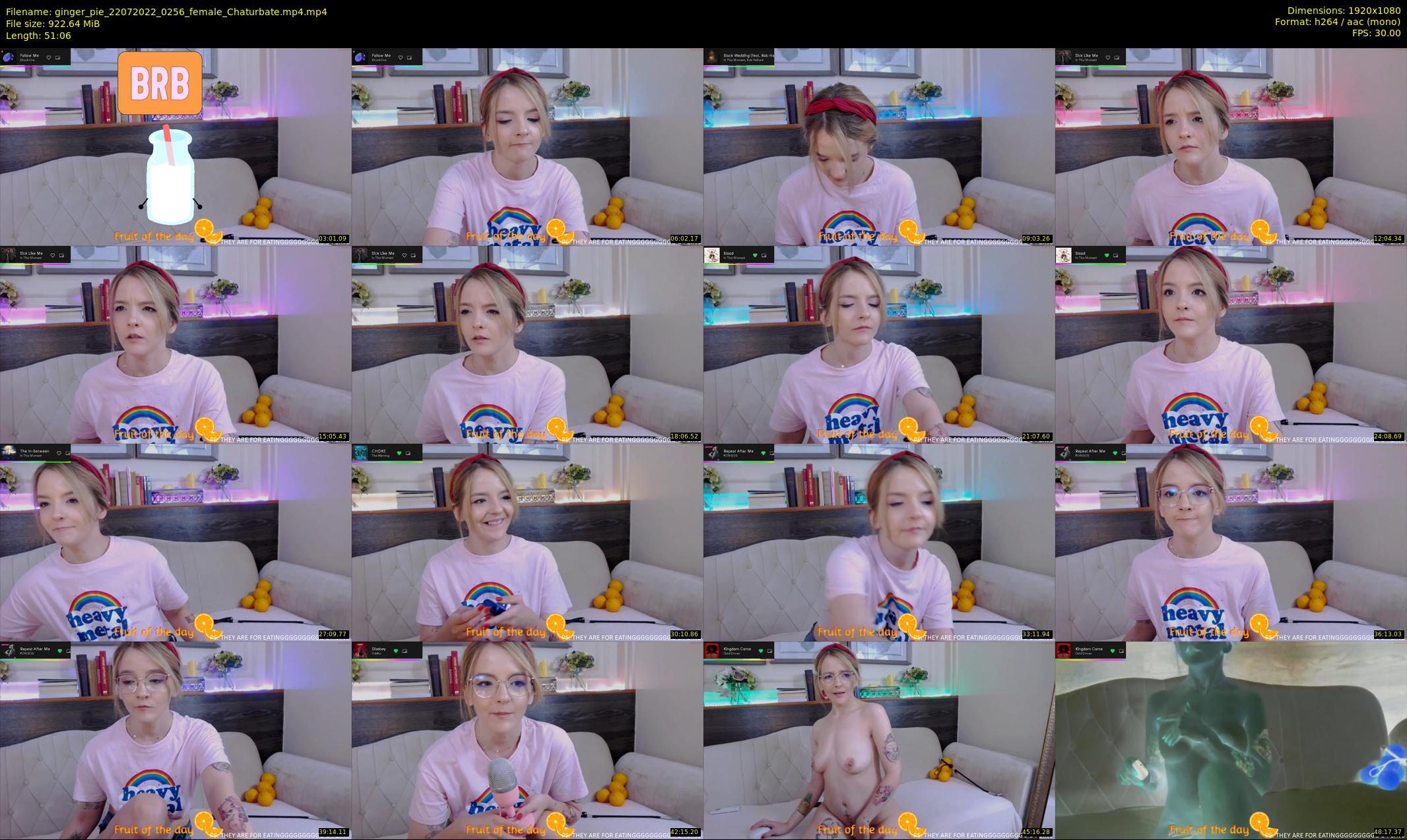 ginger_pie — 52 minute Chaturbate female cam show recording, 1080p, Jul 22, 2022