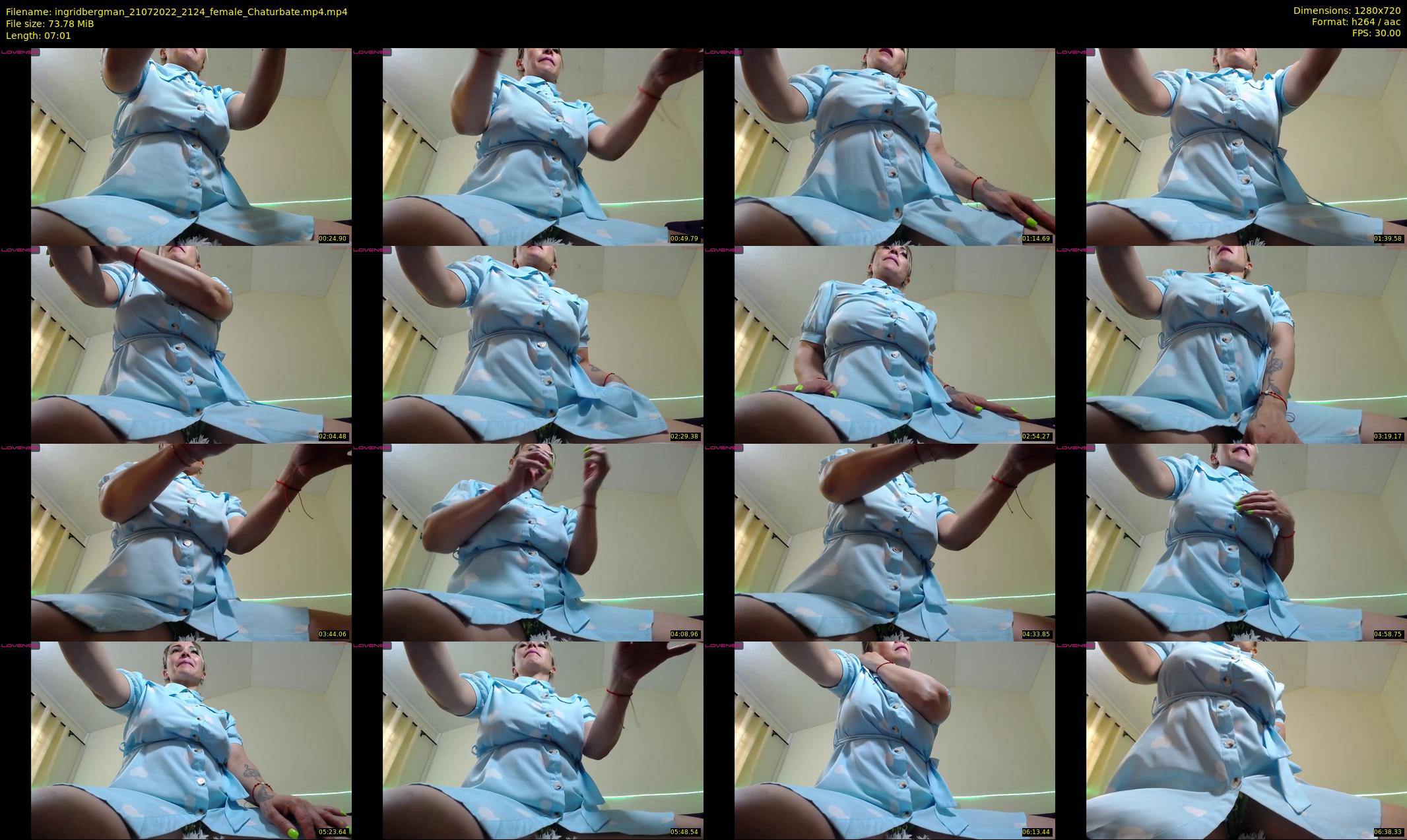 ingridbergman — 8 minute Chaturbate female cam show recording, 720p, Jul 21, 2022