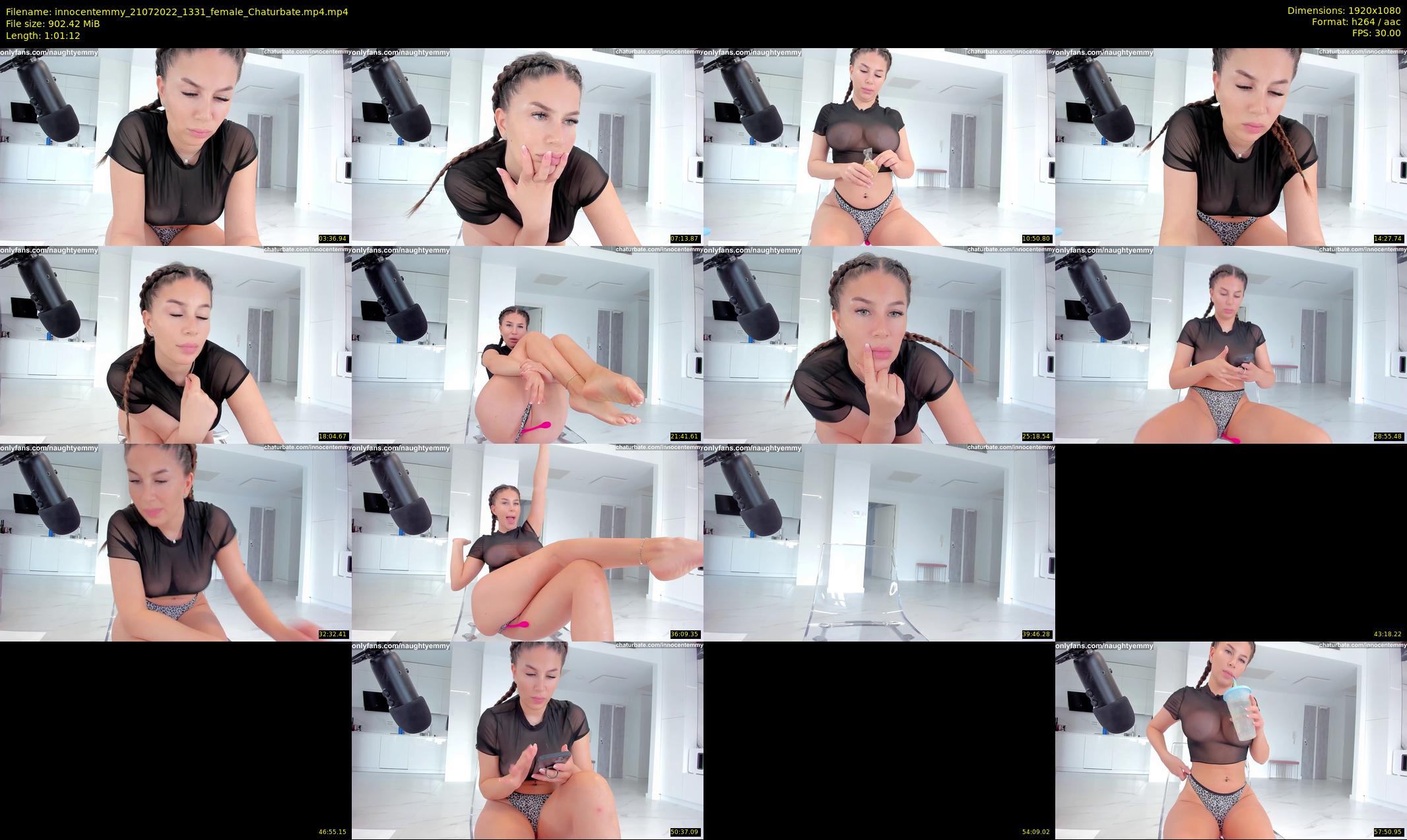 innocentemmy — 62 minute Chaturbate female cam show recording, 1080p, Jul 21, 2022