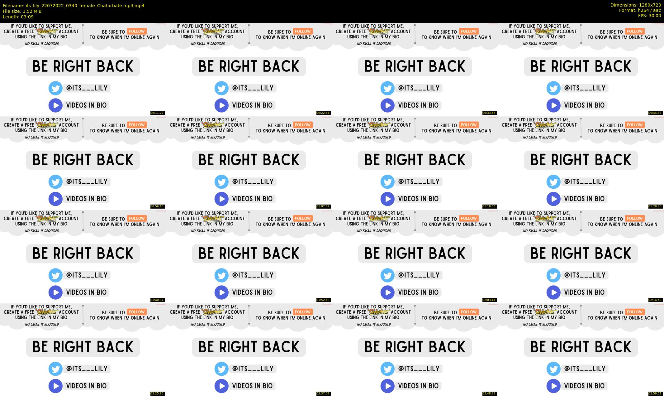 its_lily — 4 minute Chaturbate female cam show recording, 720p, Jul 22, 2022