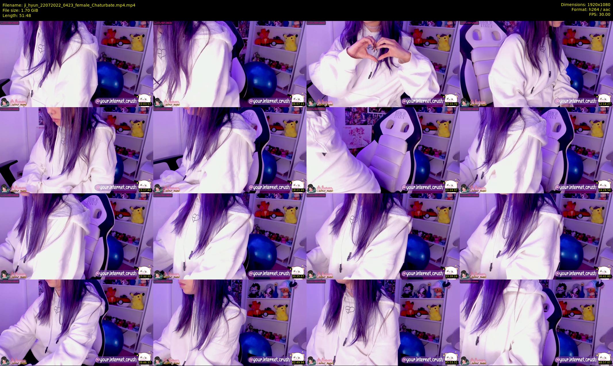 ji_hyun — 52 minute Chaturbate female cam show recording, 1080p, Jul 22, 2022