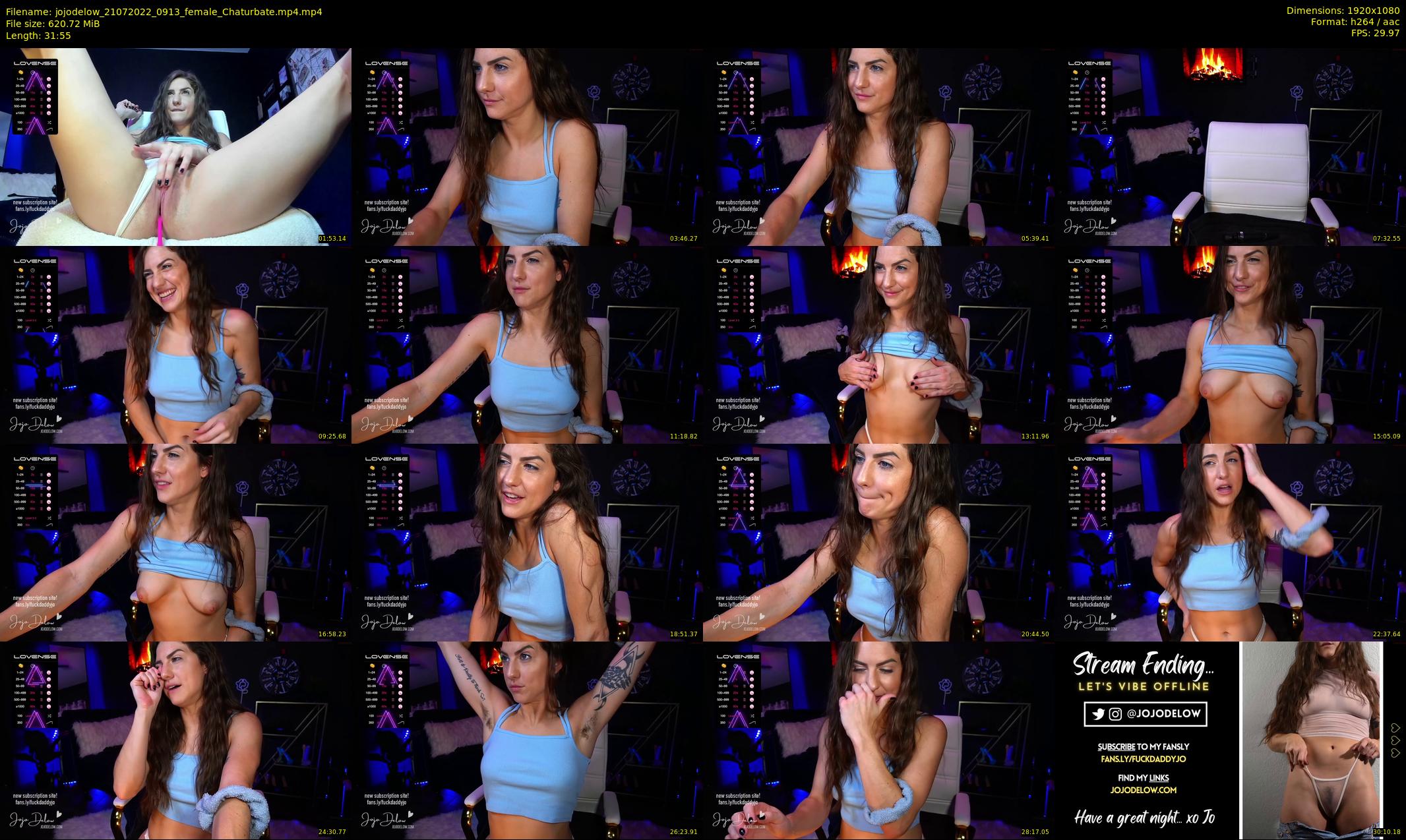 jojodelow — 32 minute Chaturbate female cam show recording, 1080p, Jul 21, 2022