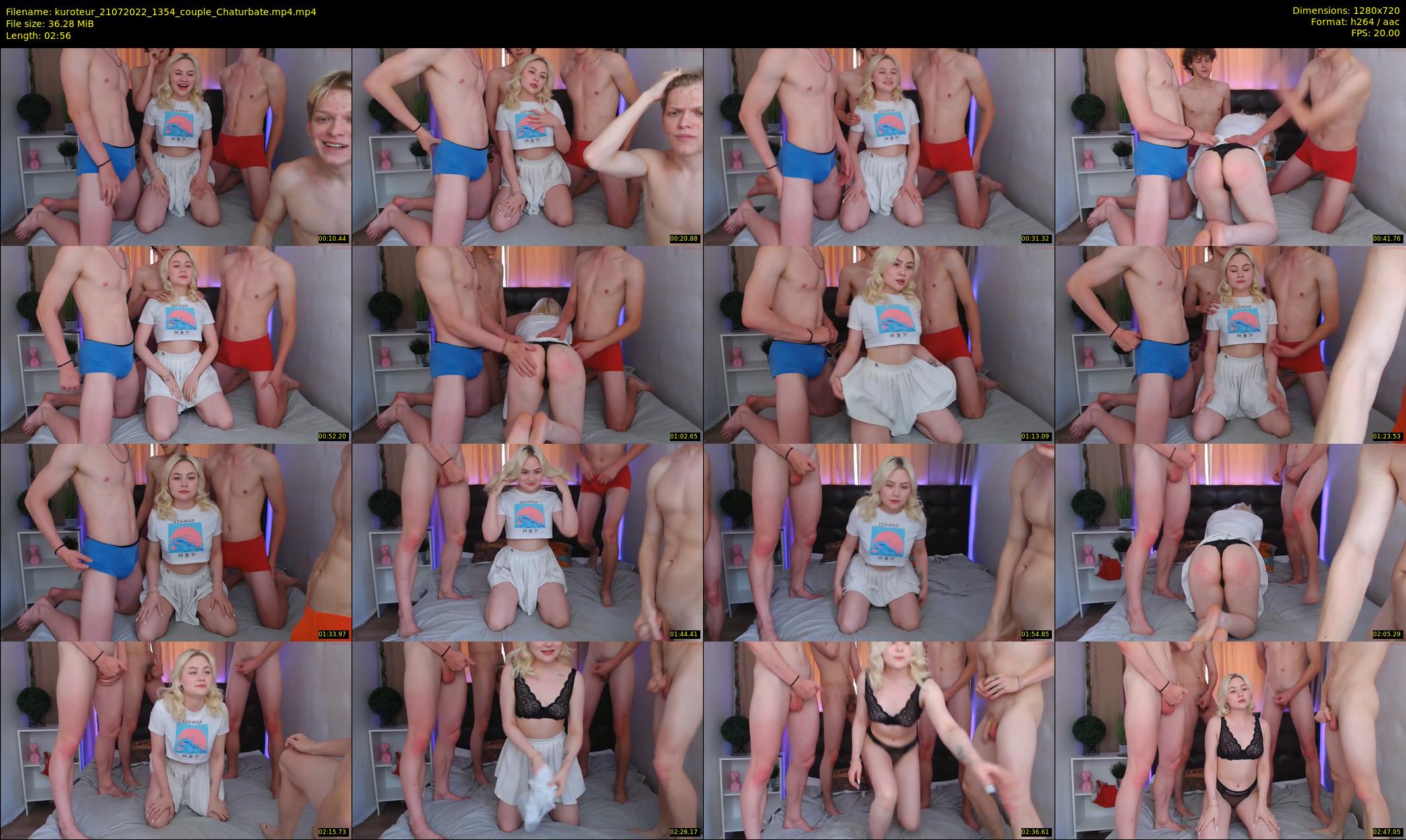 kuroteur — 3 minute Chaturbate couple cam show recording, 720p, Jul 21, 2022