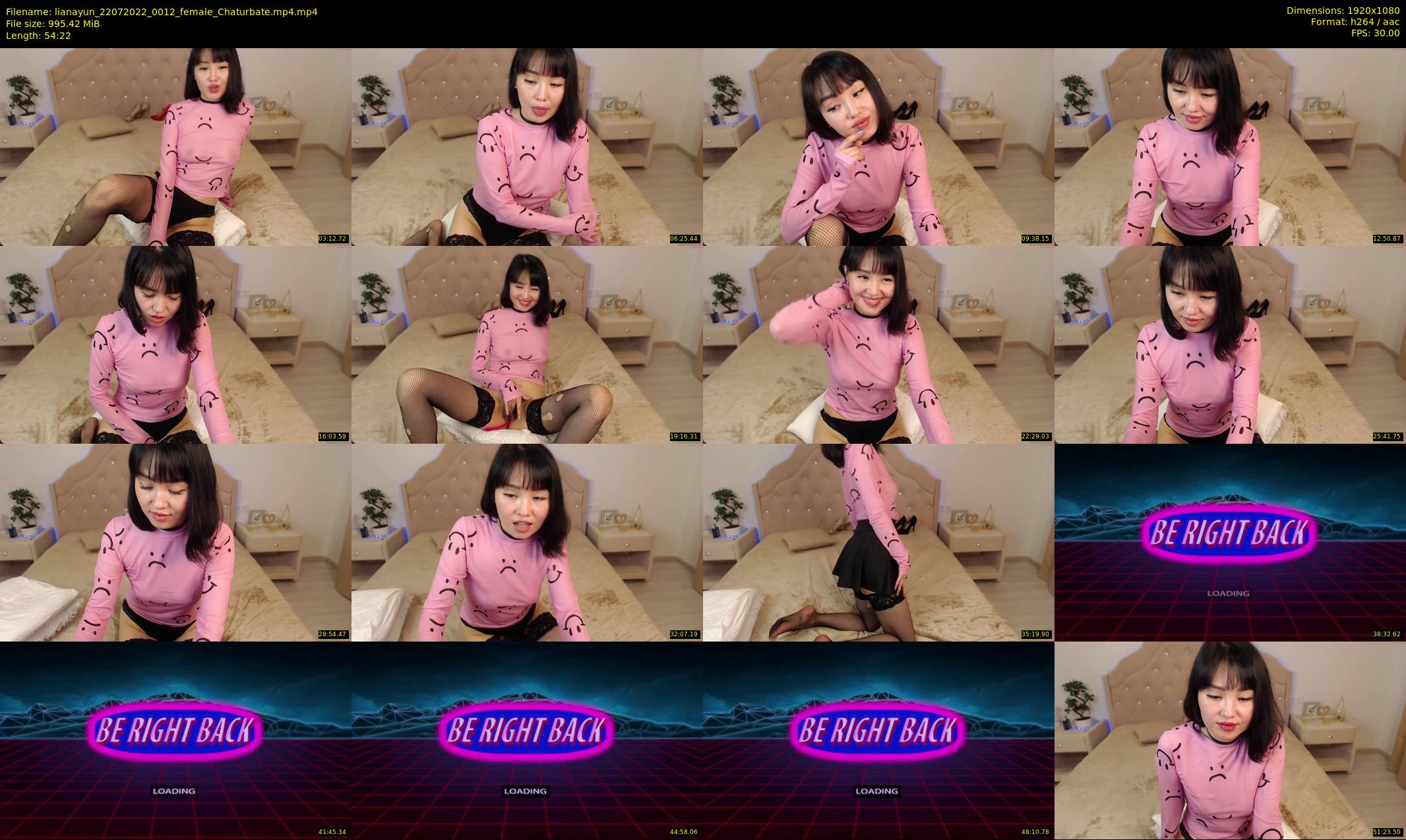 lianayun — 55 minute Chaturbate female cam show recording, 1080p, Jul 22, 2022