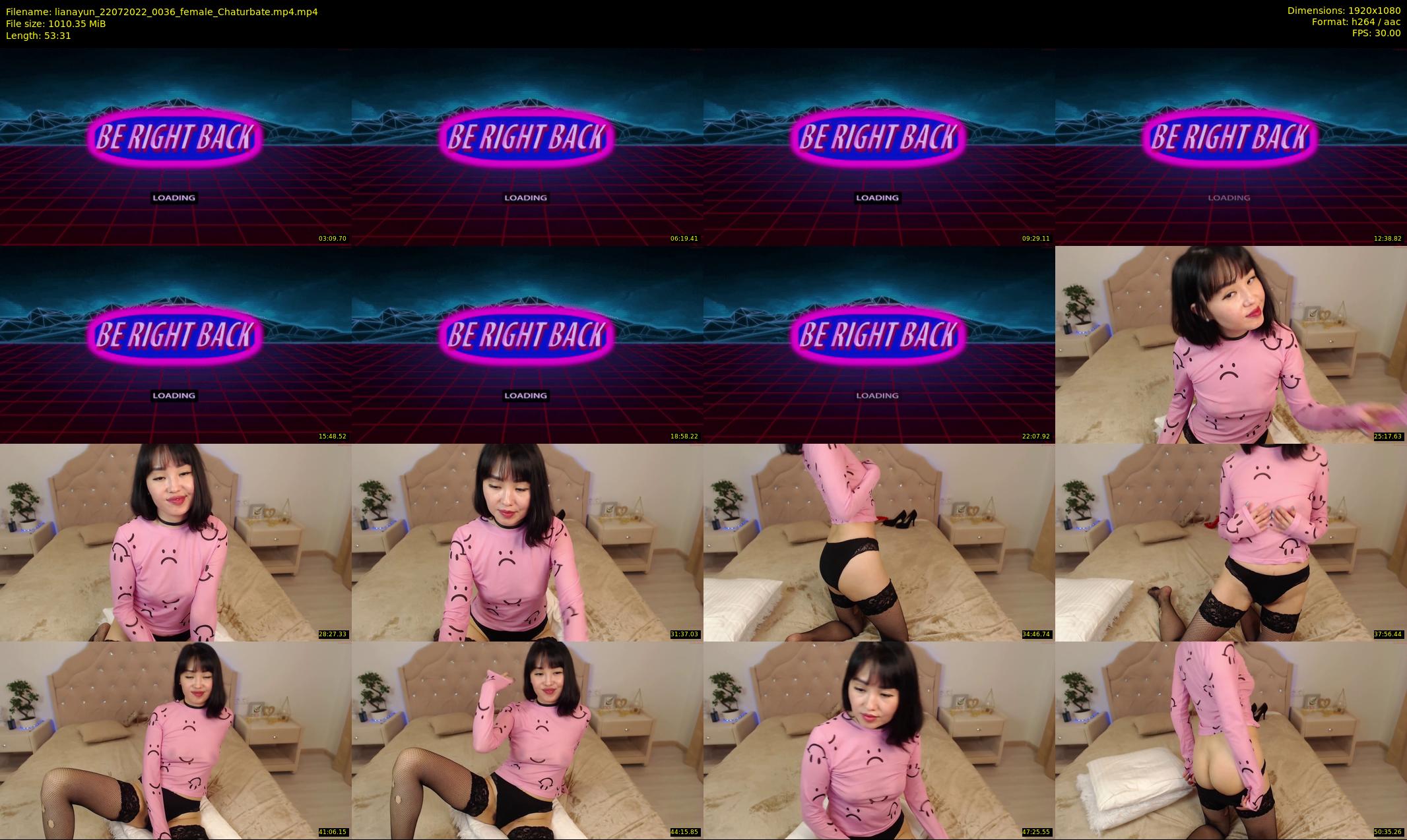 lianayun — 54 minute Chaturbate female cam show recording, 1080p, Jul 22, 2022