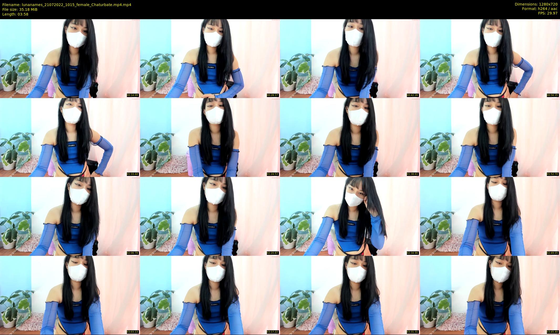 lunanames — 4 minute Chaturbate female cam show recording, 720p, Jul 21, 2022