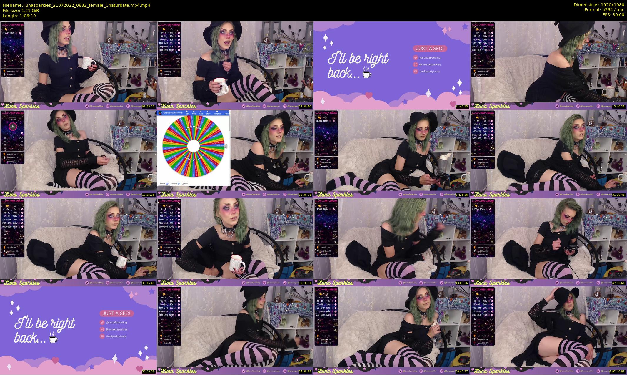 lunasparkles — 67 minute Chaturbate female cam show recording, 1080p, Jul 21, 2022
