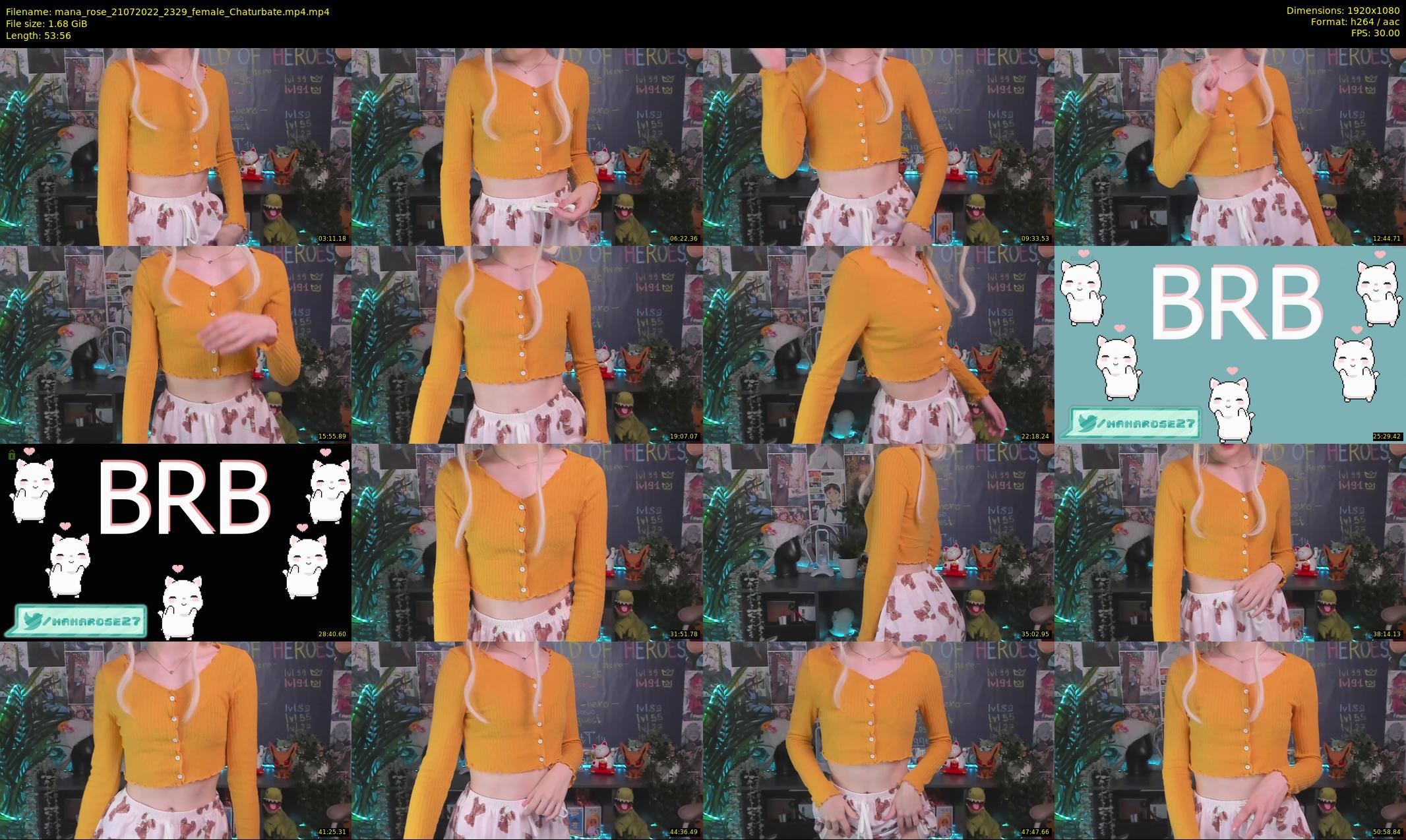 mana_rose — 54 minute Chaturbate female cam show recording, 1080p, Jul 21, 2022