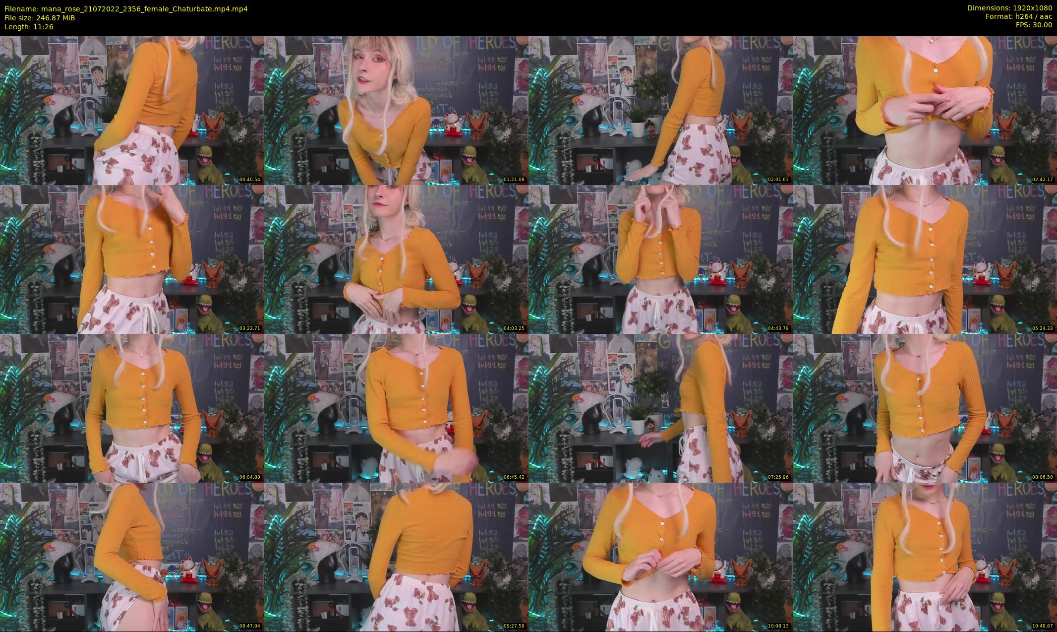 mana_rose — 12 minute Chaturbate female cam show recording, 1080p, Jul 21, 2022