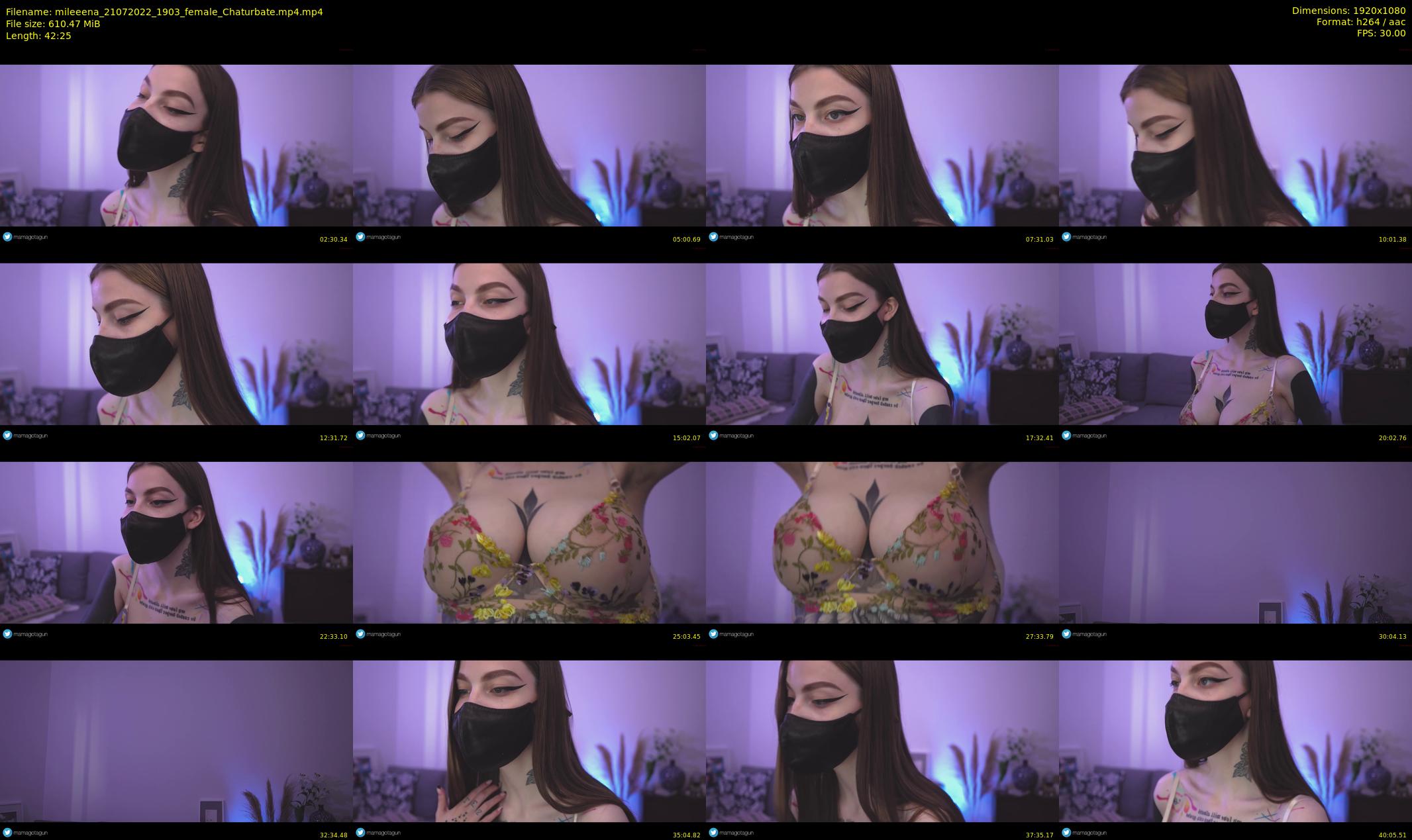 mileeena — 43 minute Chaturbate female cam show recording, 1080p, Jul 21, 2022